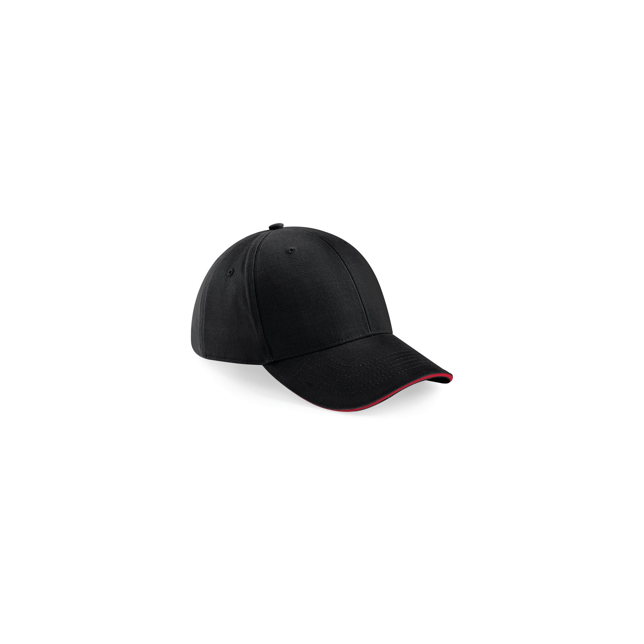 Beechfield - Casquette homme Athleisure - 6 panneaux - Black / Classic Red - One Size