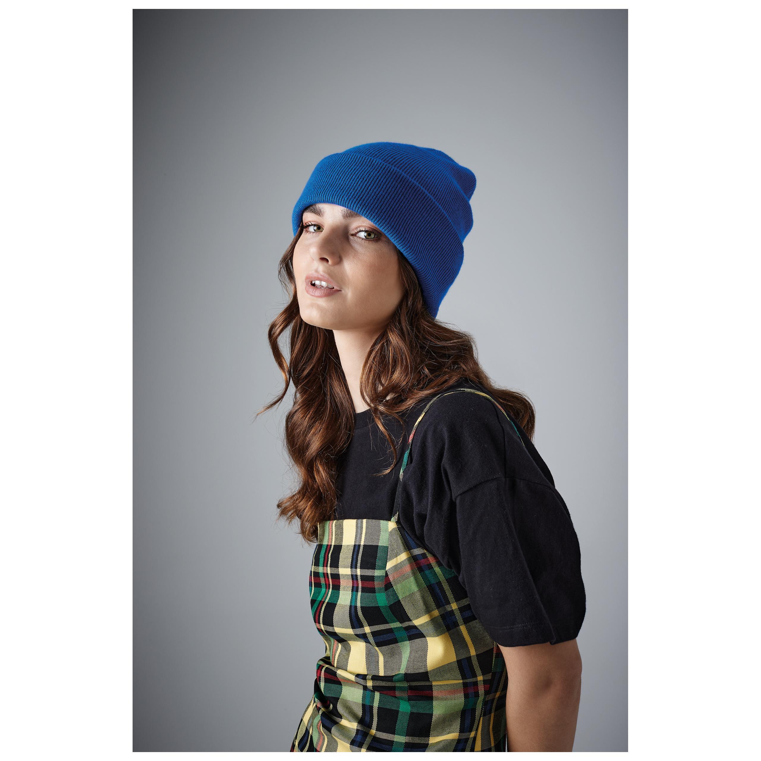 Beechfield - Bonnet Original à revers - Airforce Blue - One Size