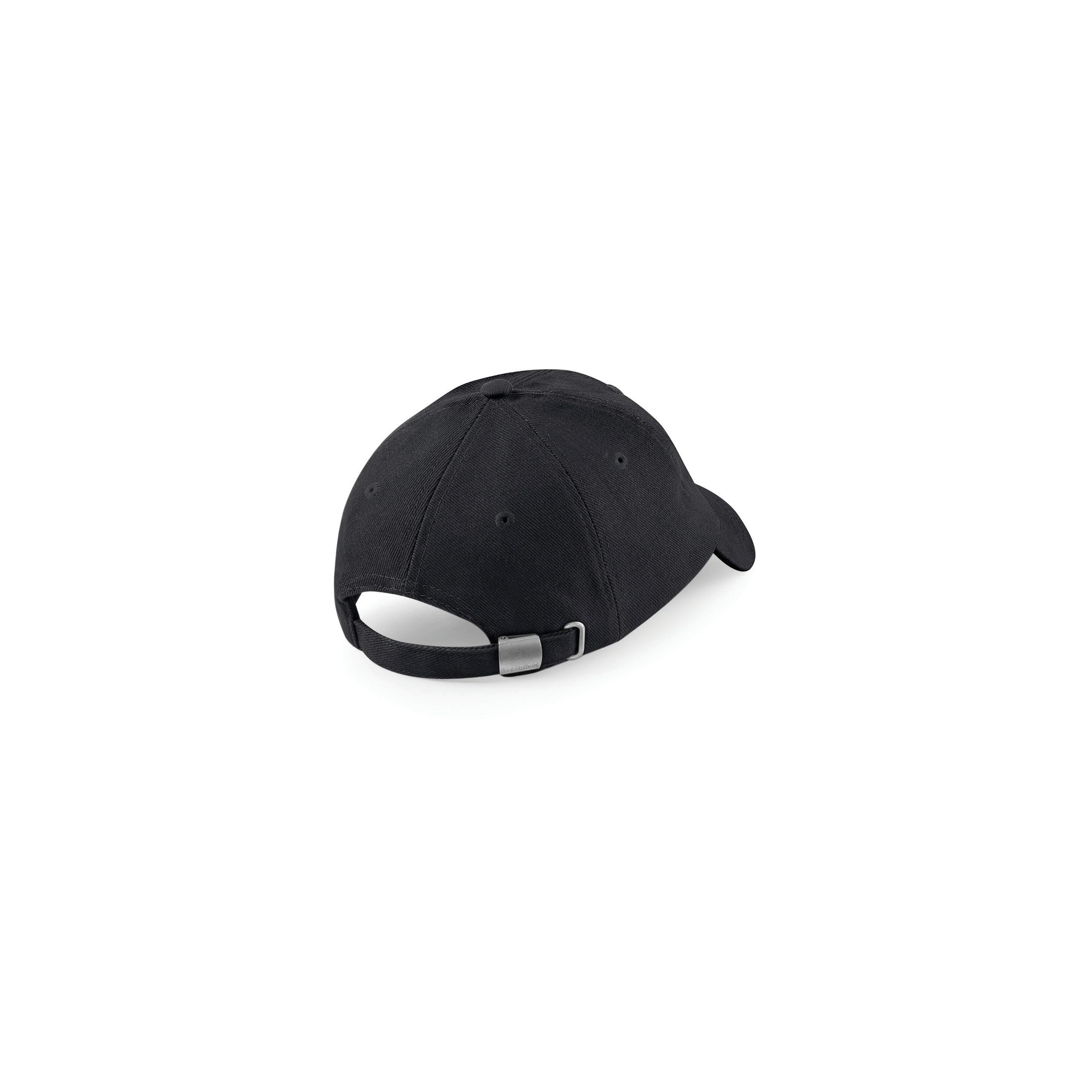 Beechfield - Casquette homme profil bas en coton brossé - 6 panneaux - Black - One Size