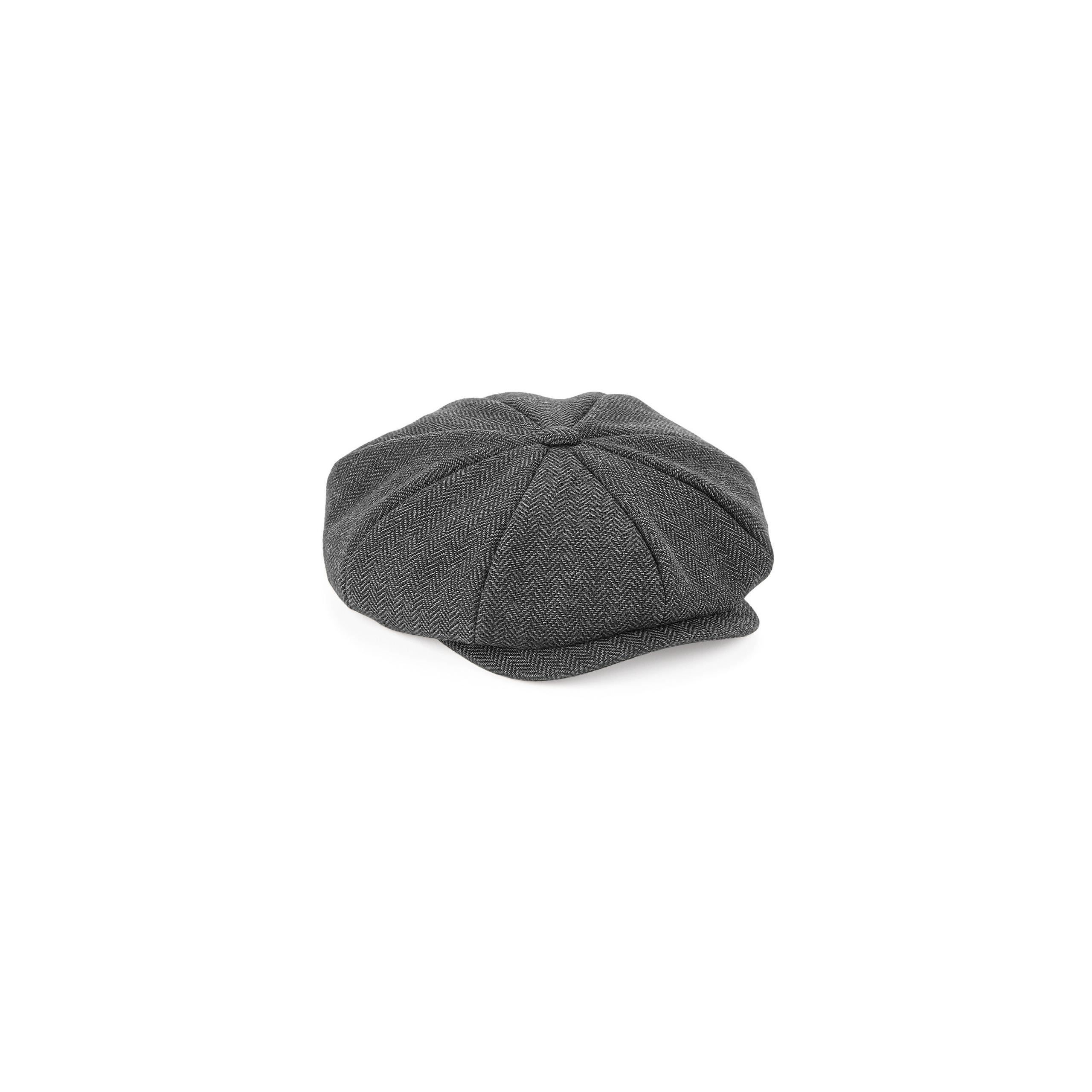 Beechfield - CASQUETTE GAVROCHE "HERITAGE" - Charcoal Herringbone - L/XL