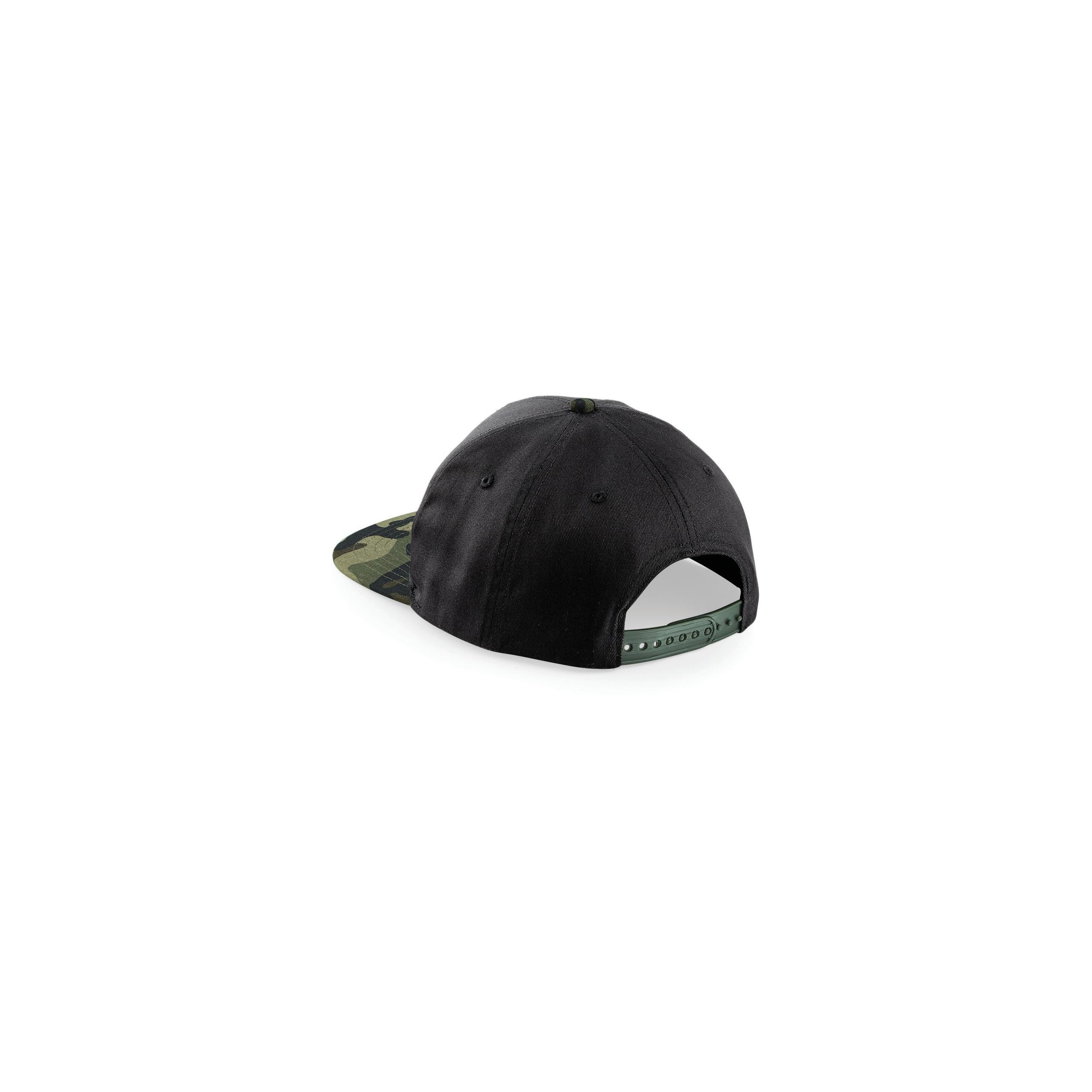 Beechfield - Casquette Snapback Camo - Black / Jungle Camo - One Size