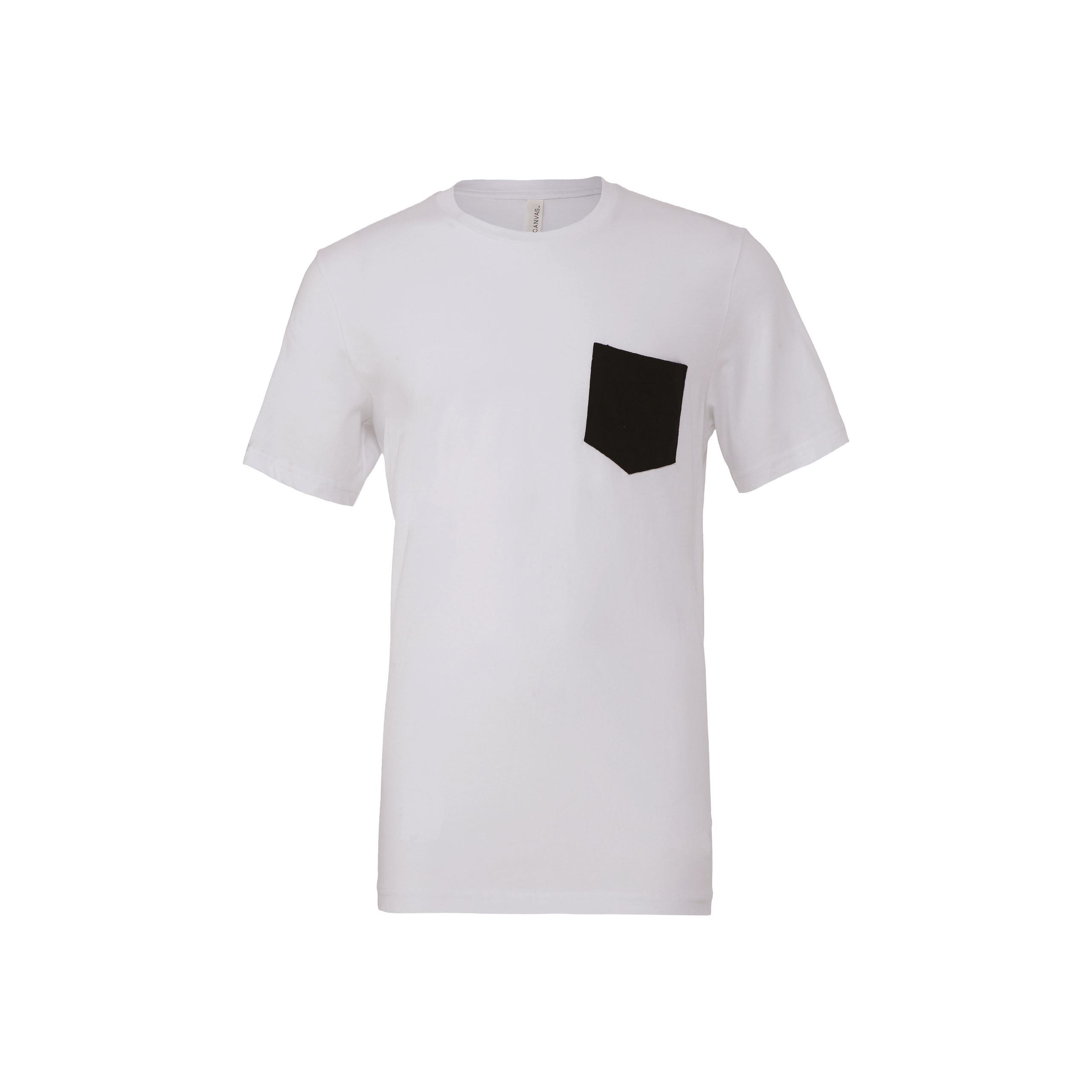 Bella + Canvas - T-SHIRT POCHE - White / Black - XXL