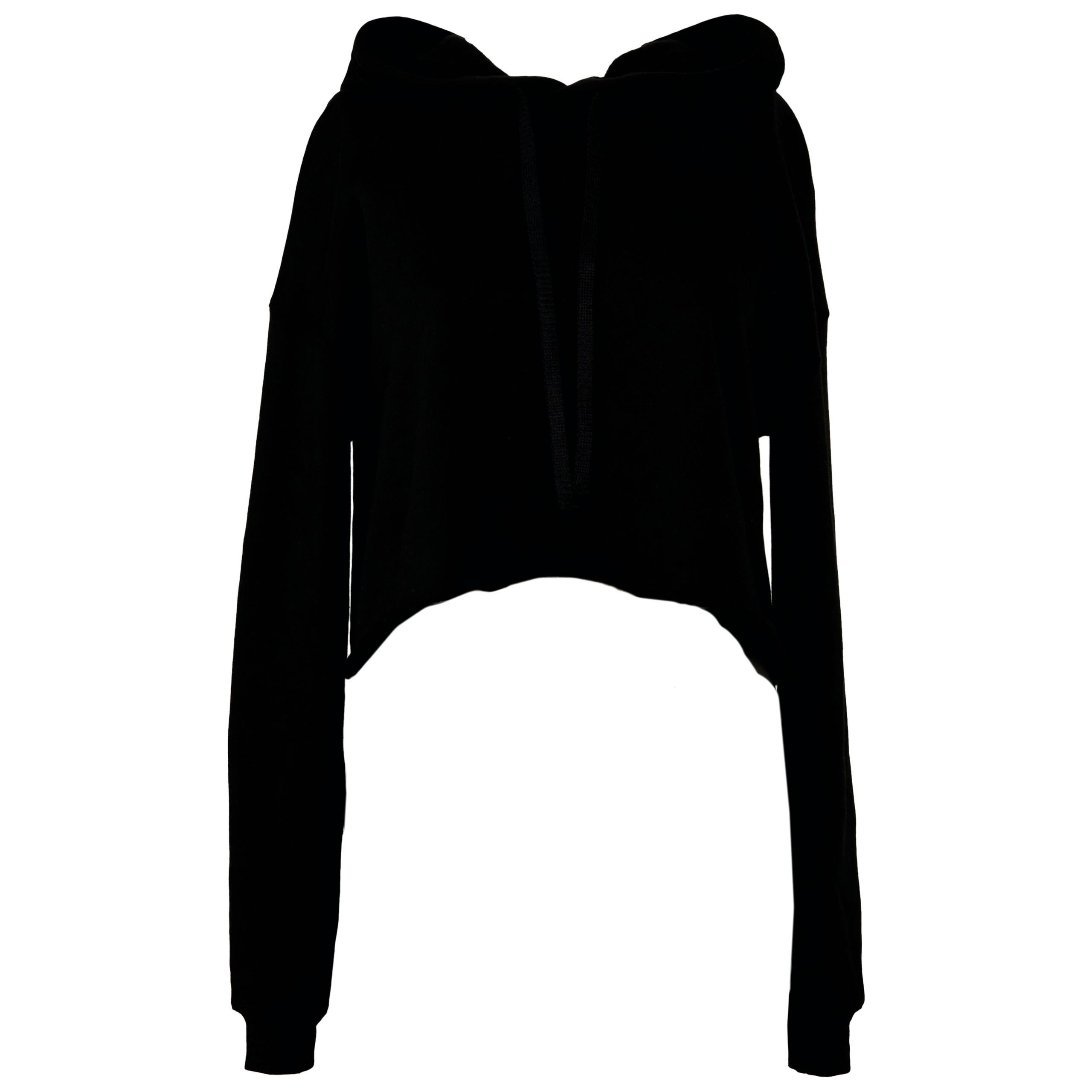 Bella + Canvas - Sweat-shirt crop à capuche femme - Black - L