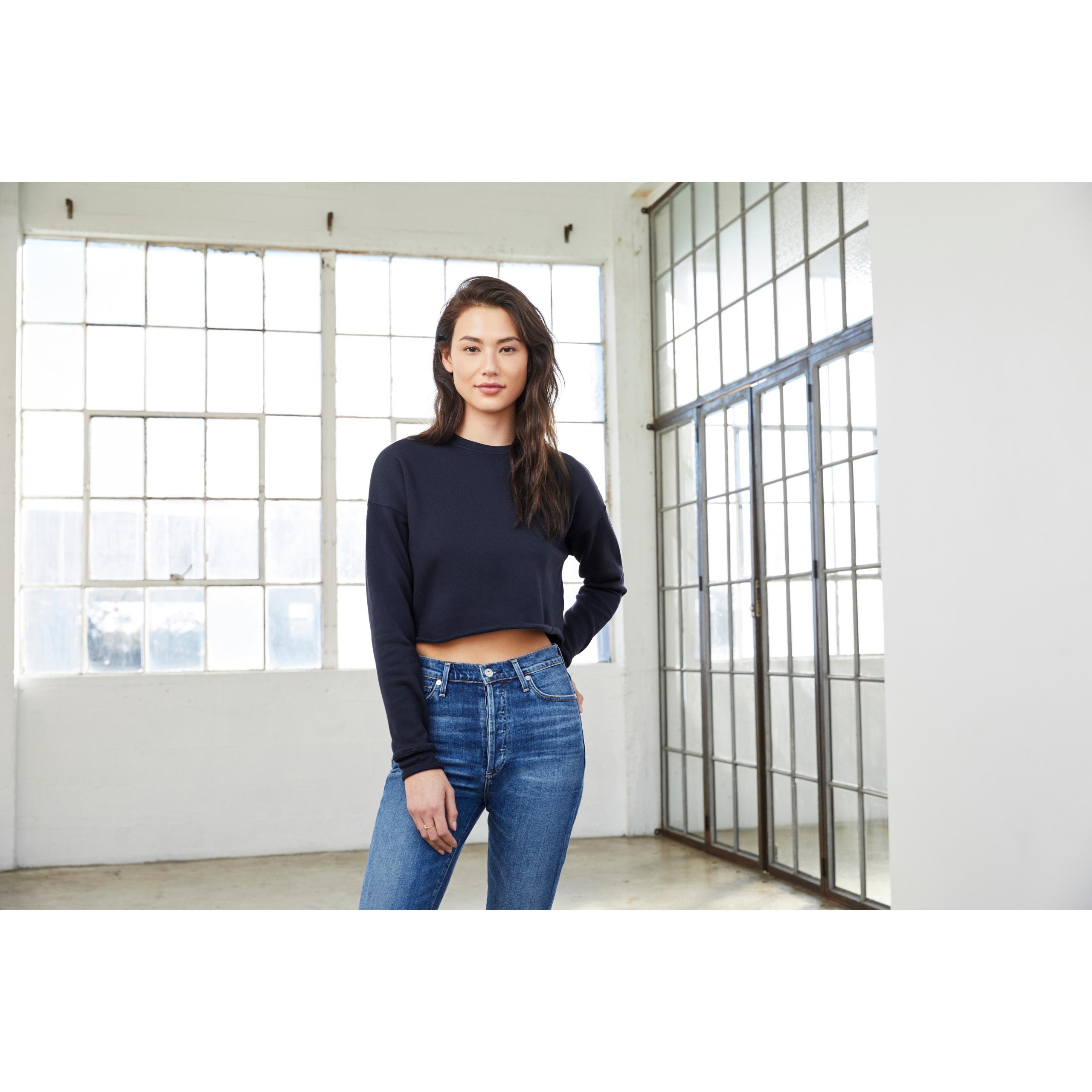 Bella + Canvas - Sweat-shirt crop femme - Black - L