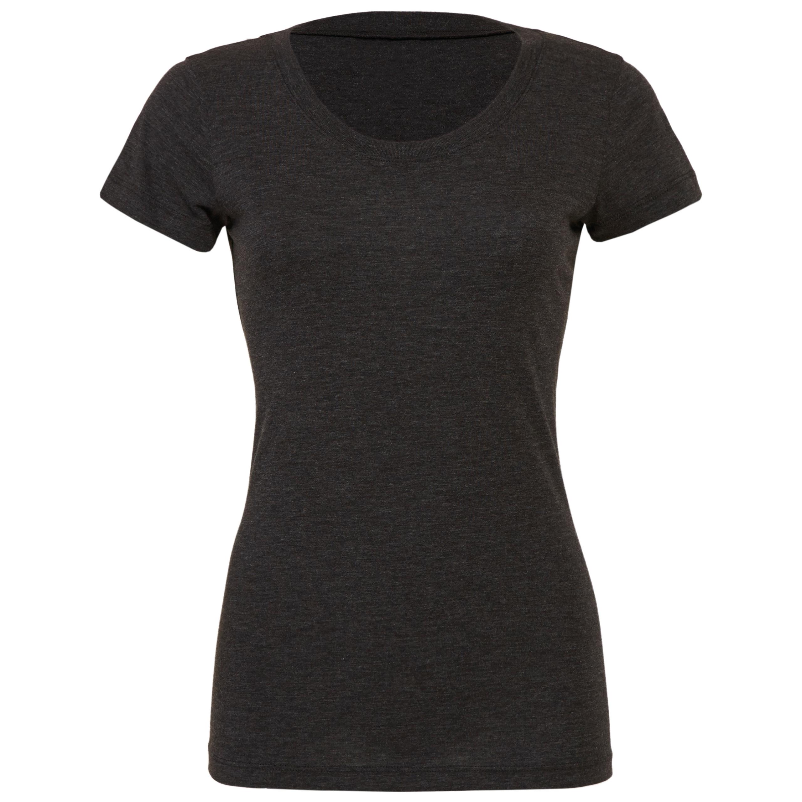 Bella + Canvas - T-SHIRT FEMME TRIBLEND COL ROND - Charcoal Black Triblend - S