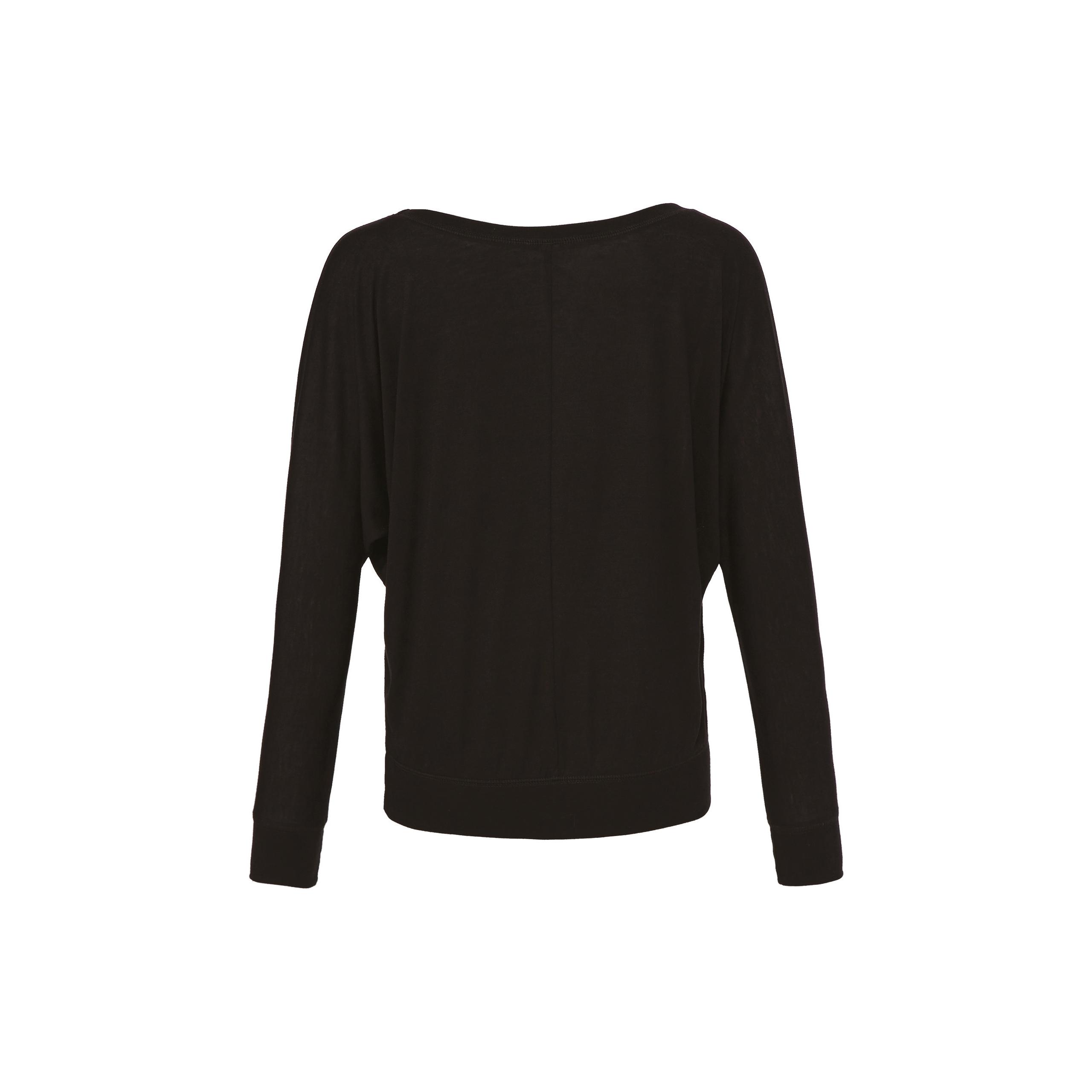 Bella + Canvas - T-SHIRT FLOWY DOLMAN MANCHES LONGUES - Black - S