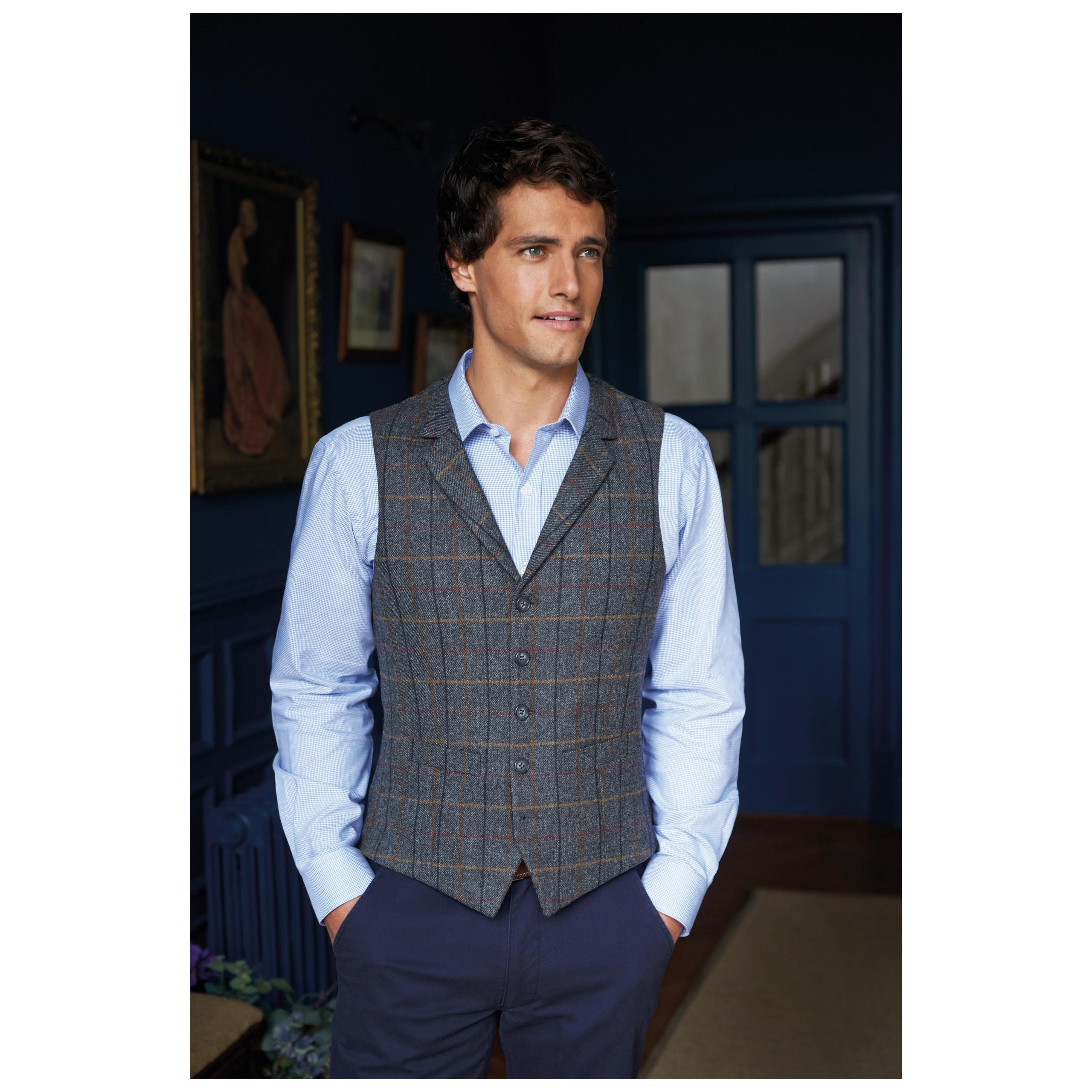 Brook Taverner - Gilet homme Memphis - Charcoal pink - L