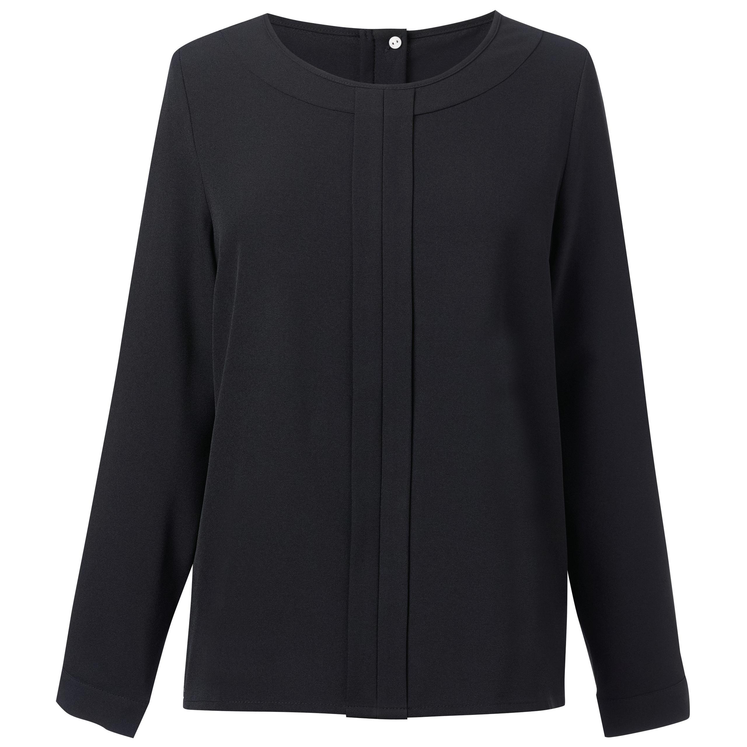 Brook Taverner - Blouse Crêpe de Chine Roma - Black - 36 EU (8 UK)