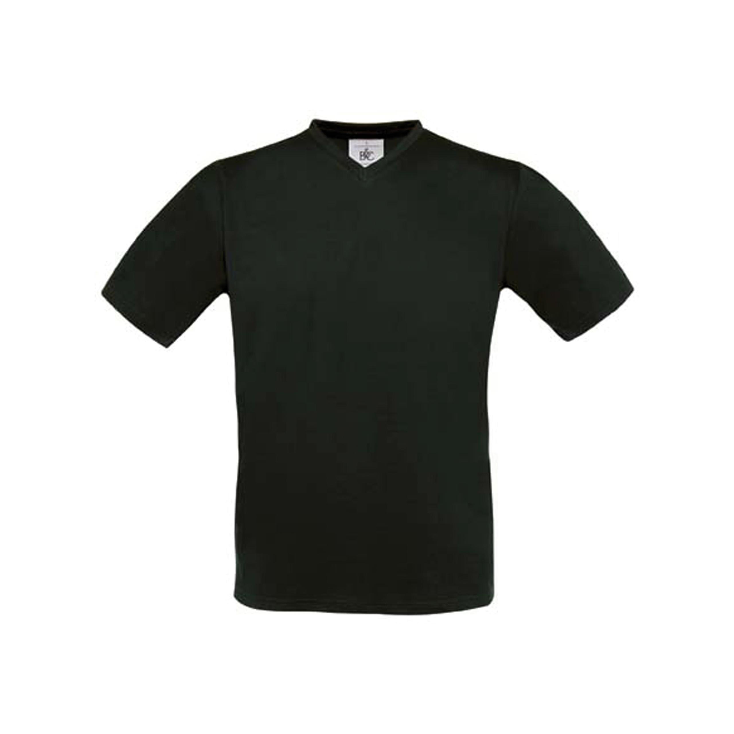 B&C - T-SHIRT COL V EXACT150 - Black - M