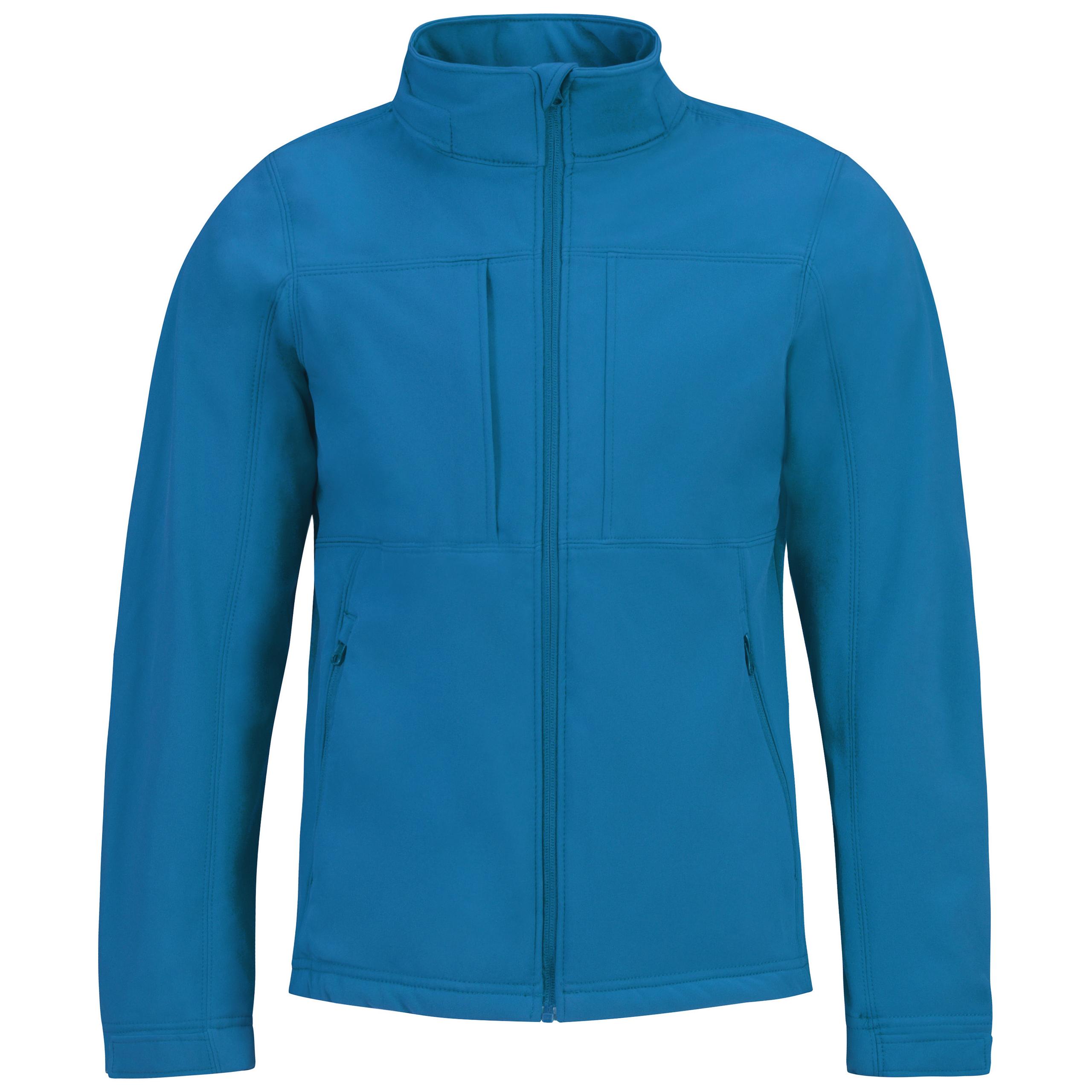 B&C - VESTE SOFTSHELL CAPUCHE HOMME - Azure - S