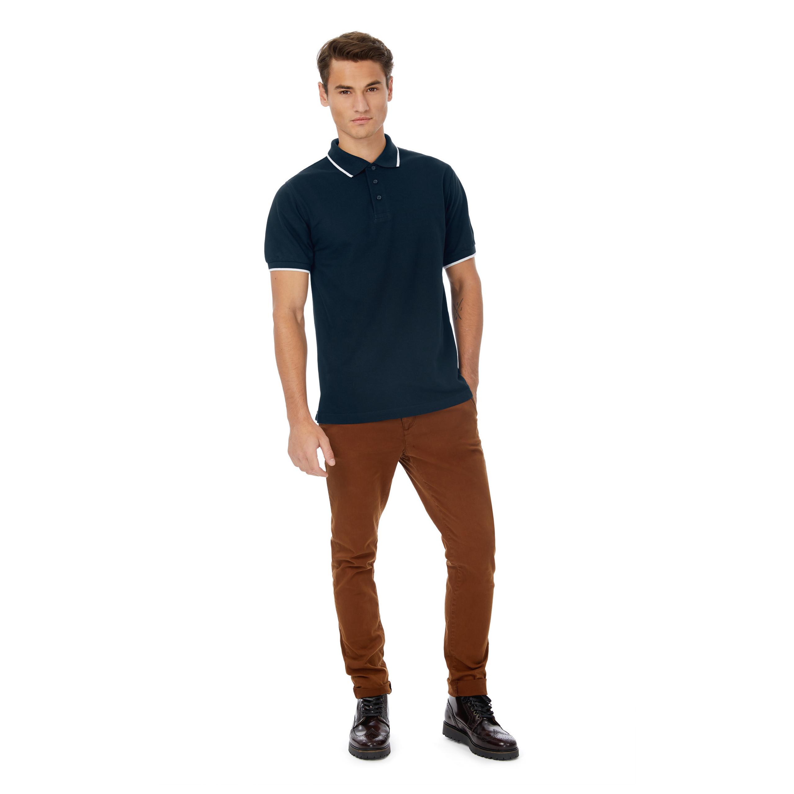 B&C - POLO SAFRAN SPORT - Navy / White - M