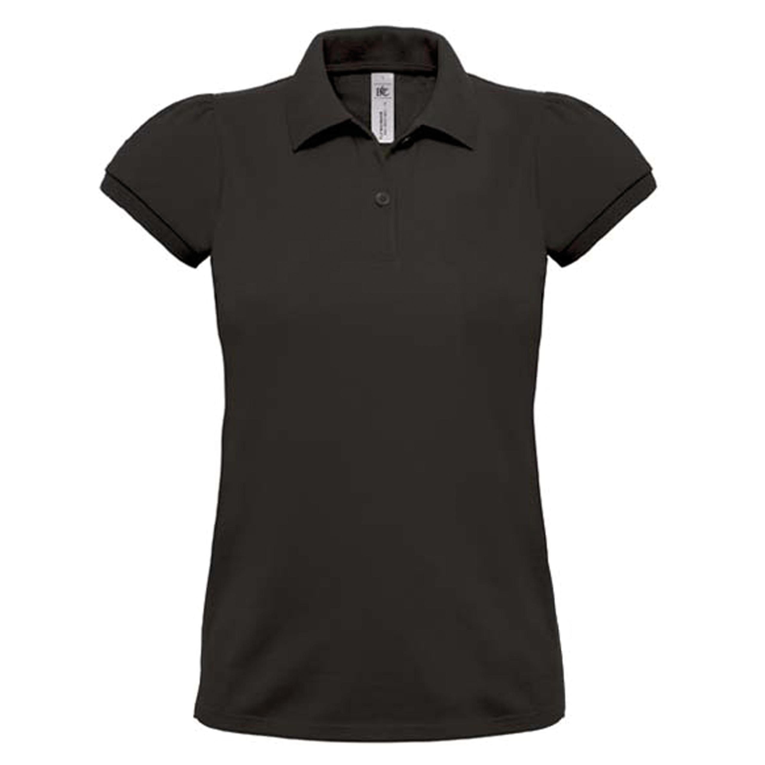 B&C - POLO FEMME HEAVYMILL - Black - S