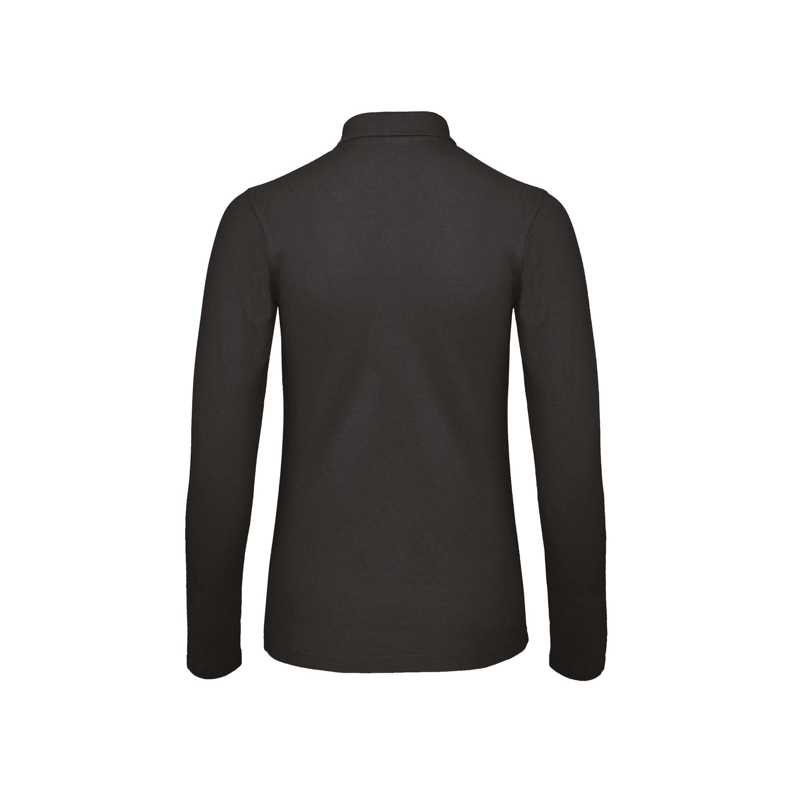 B&C - Polo femme ID.001 manches longues - Black - 3XL