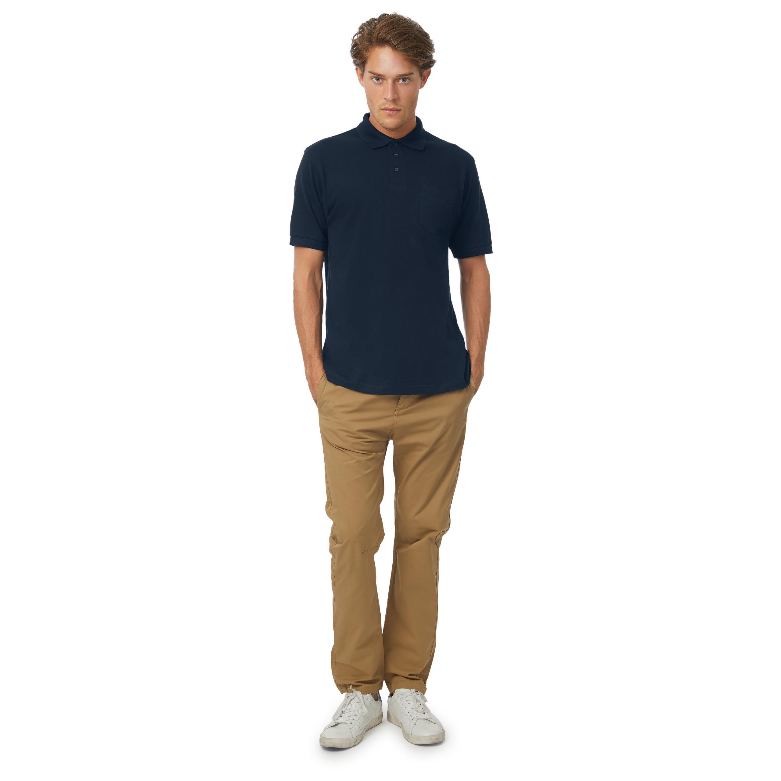 B&C - POLO SAFRAN POCKET - Ash - M