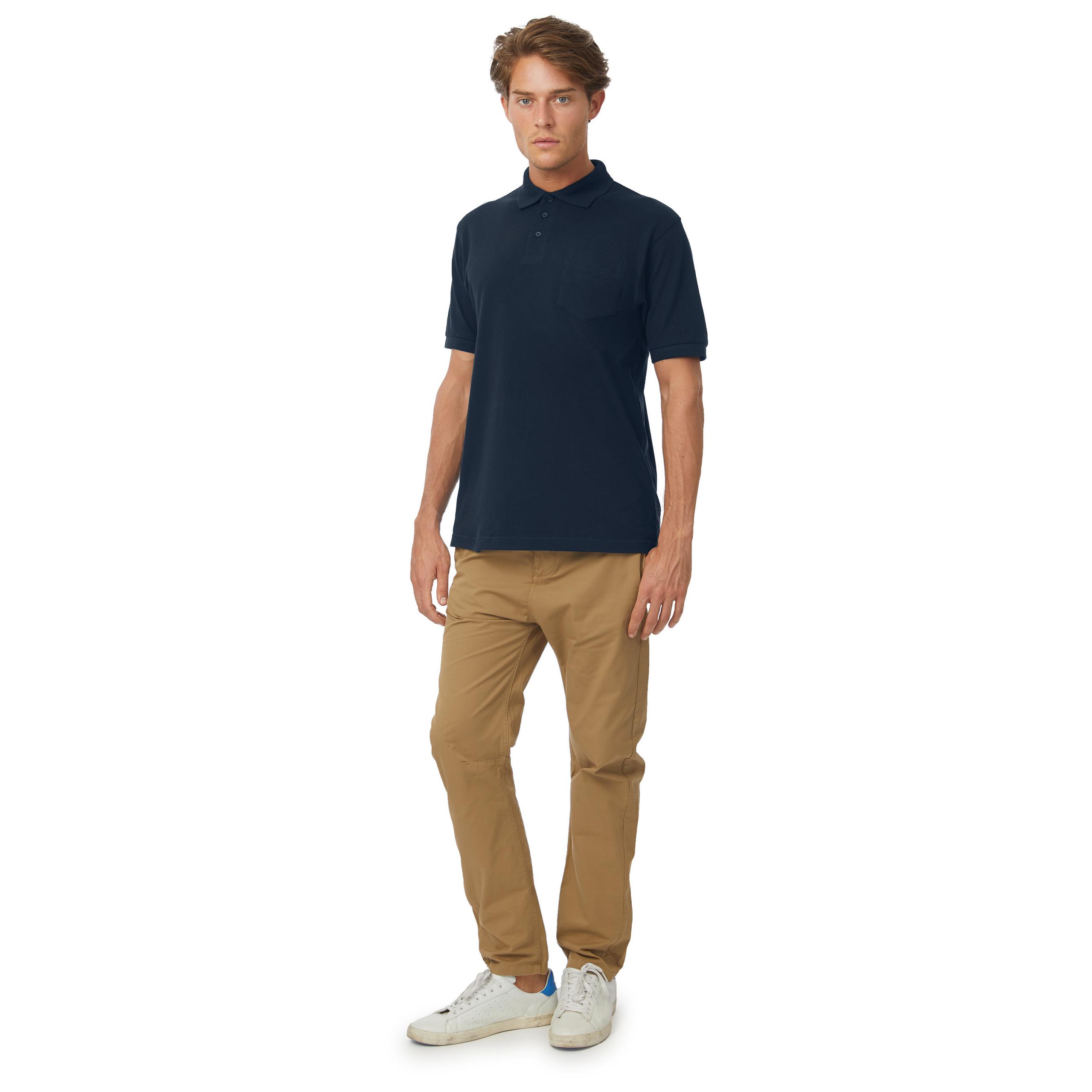 B&C - POLO SAFRAN POCKET - Ash - M