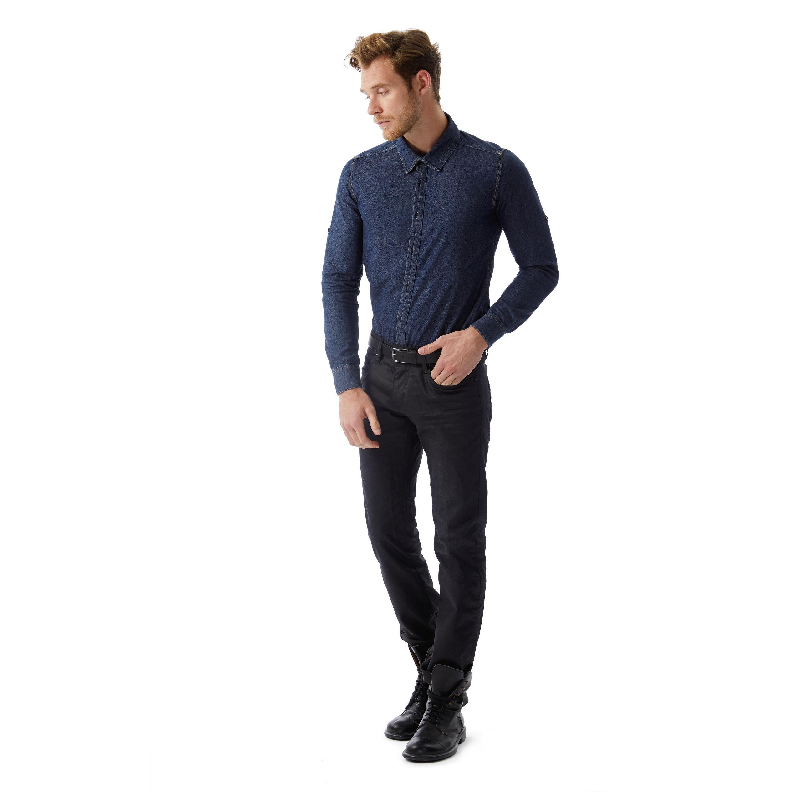 B&C - CHEMISE HOMME DNM VISION - Deep Blue Denim - S