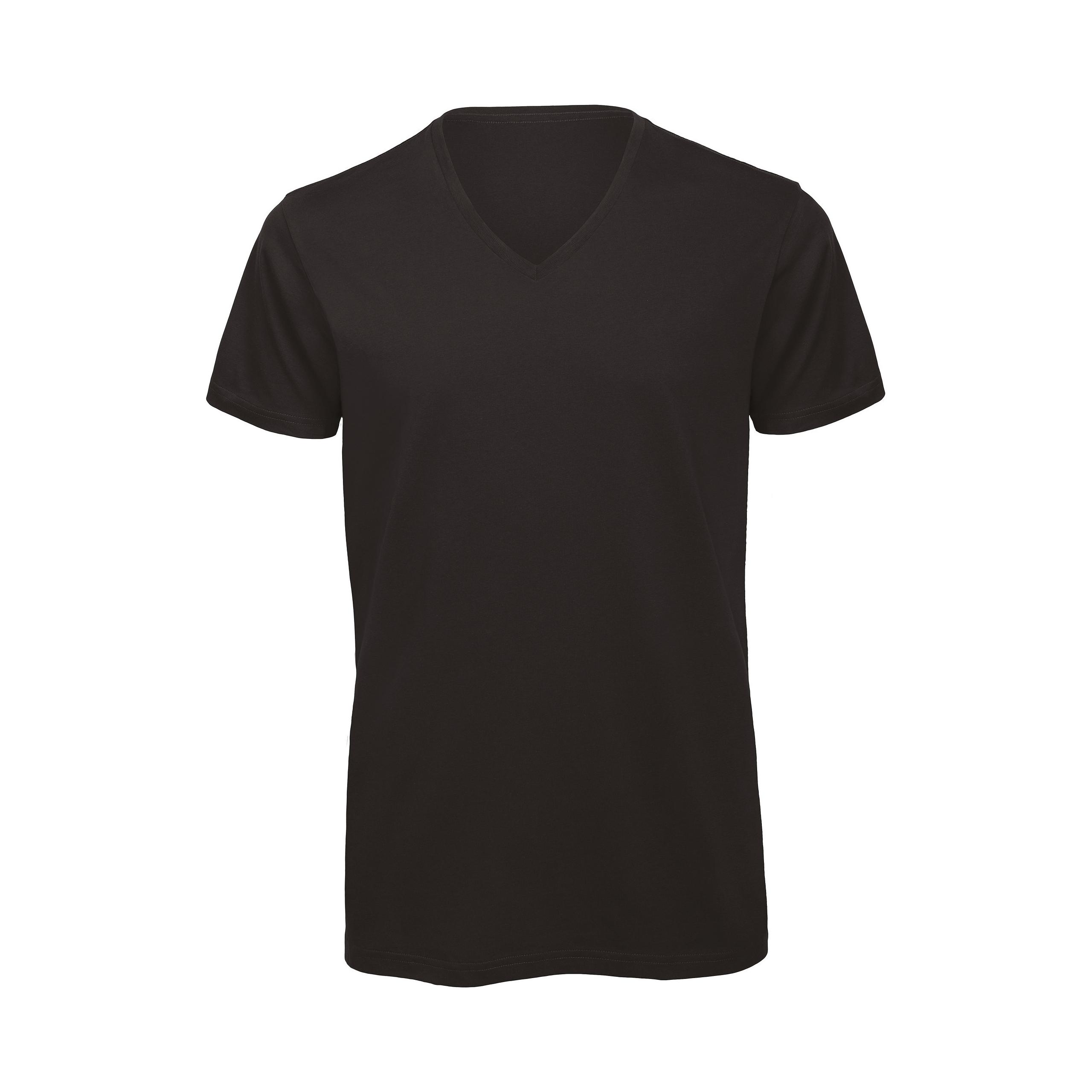 B&C - T-shirt BIO Inspire col V Homme - Black - 3XL