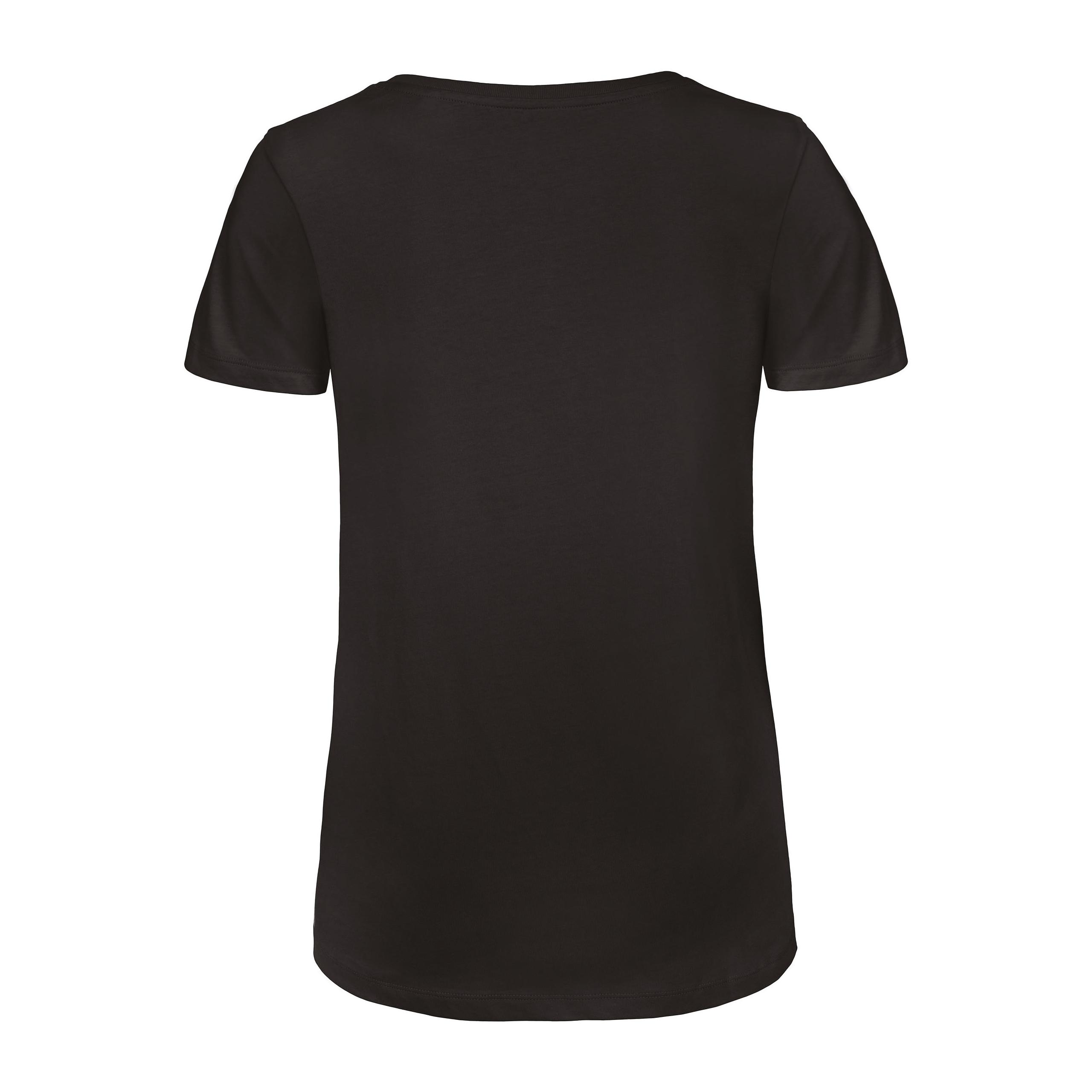 B&C - T-shirt Organic Inspire col V Femme - Black - L