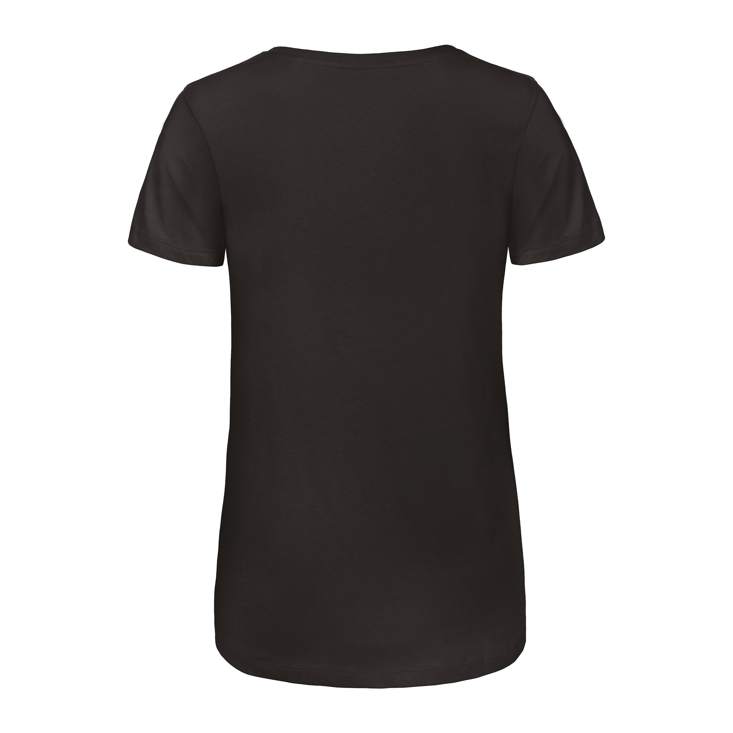 B&C - T-shirt Triblend col V Femme - Black - L