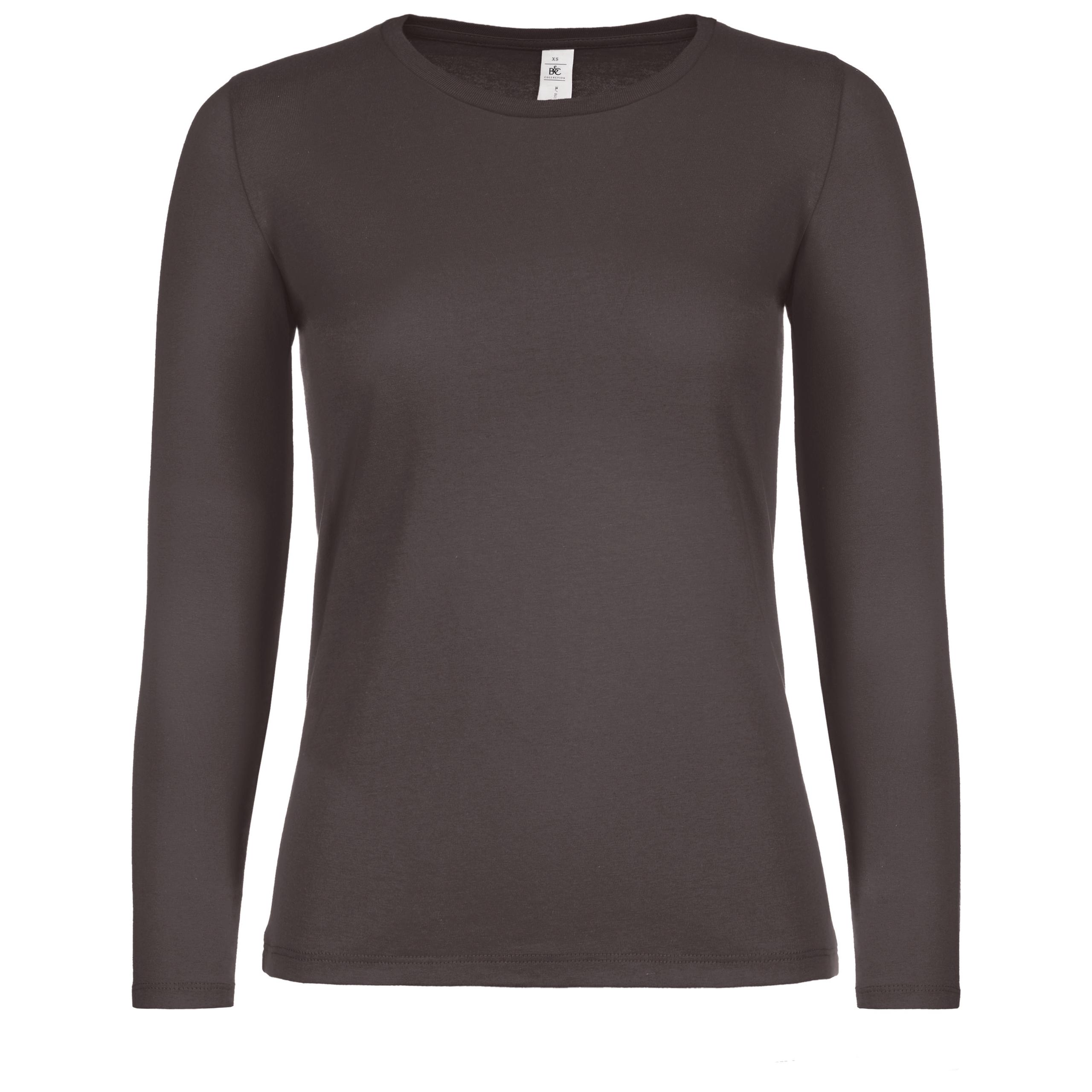 B&C - T-shirt manches longues femme #E150 - Bear Brown - L