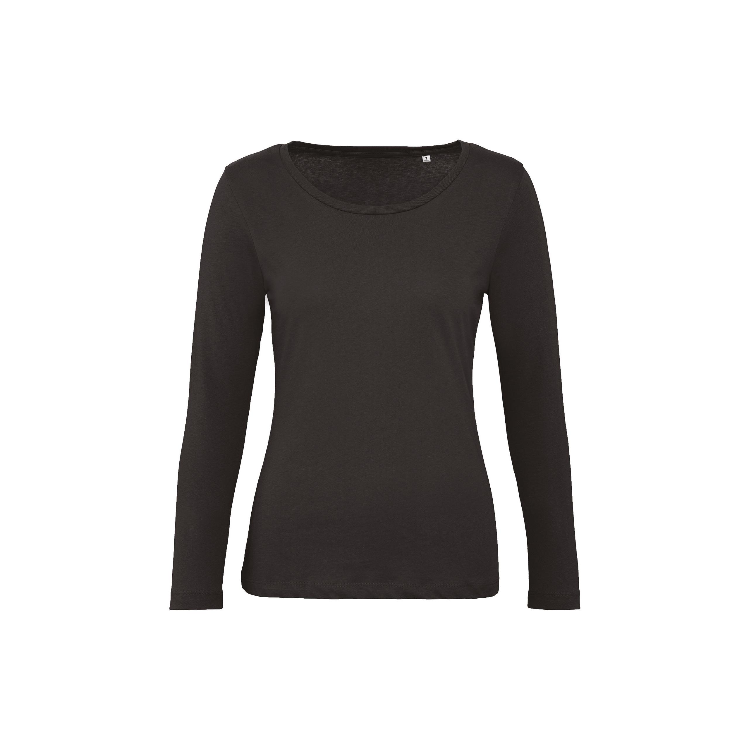 B&C - T-shirt bio Inspire femme manches longues - Black - L