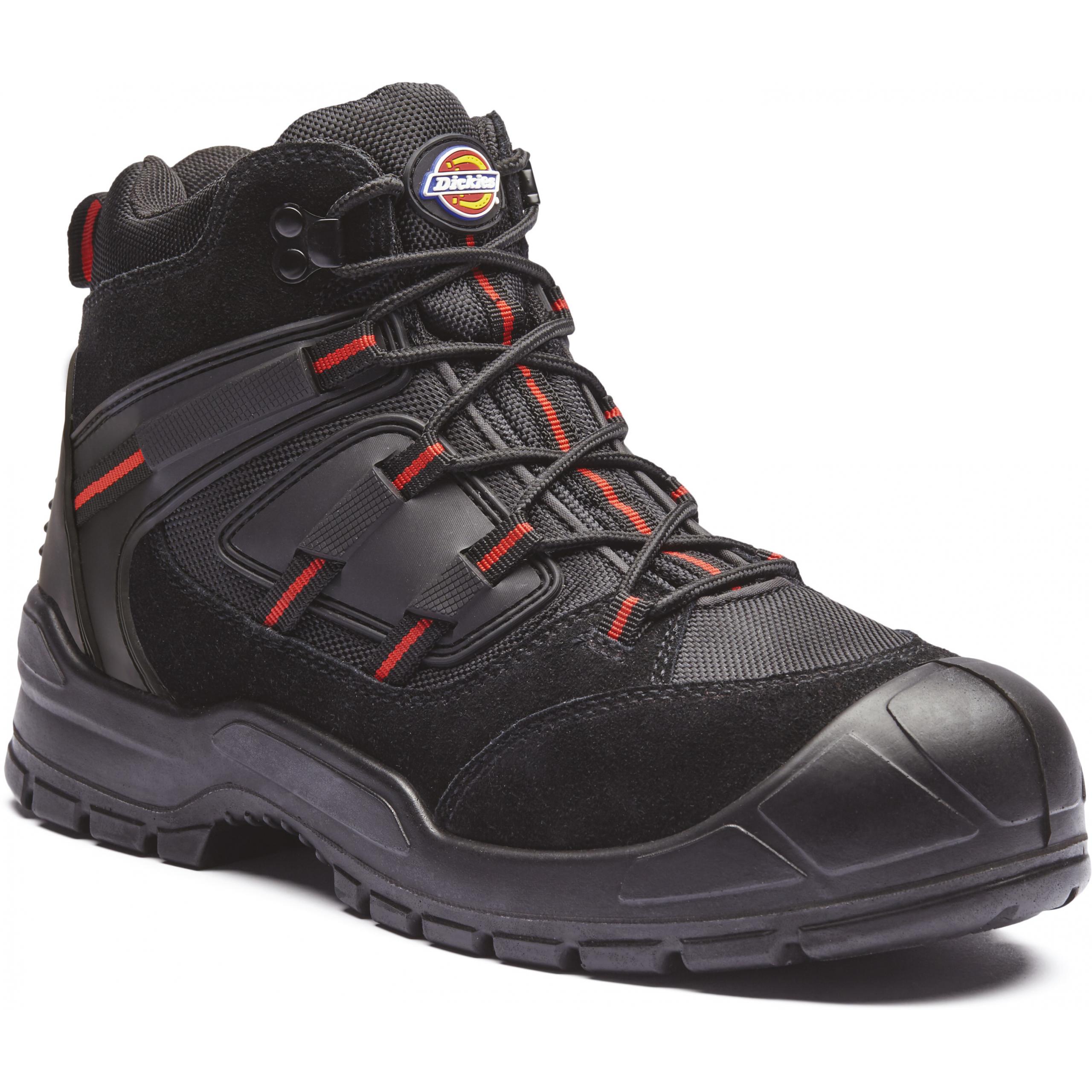 Dickies - Chaussures montantes de sécurité Everyday - Black / Red - 39 FR (5.5 UK)