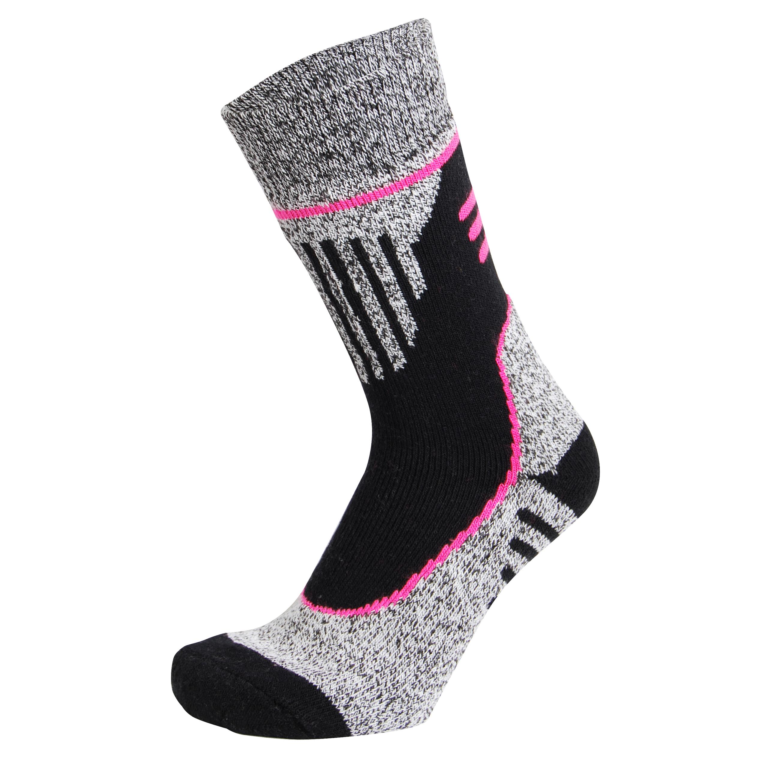 Estex - LOT DE 2 PAIRES DE CHAUSSETTES LADY - Grey / PINK - 35/38 EU