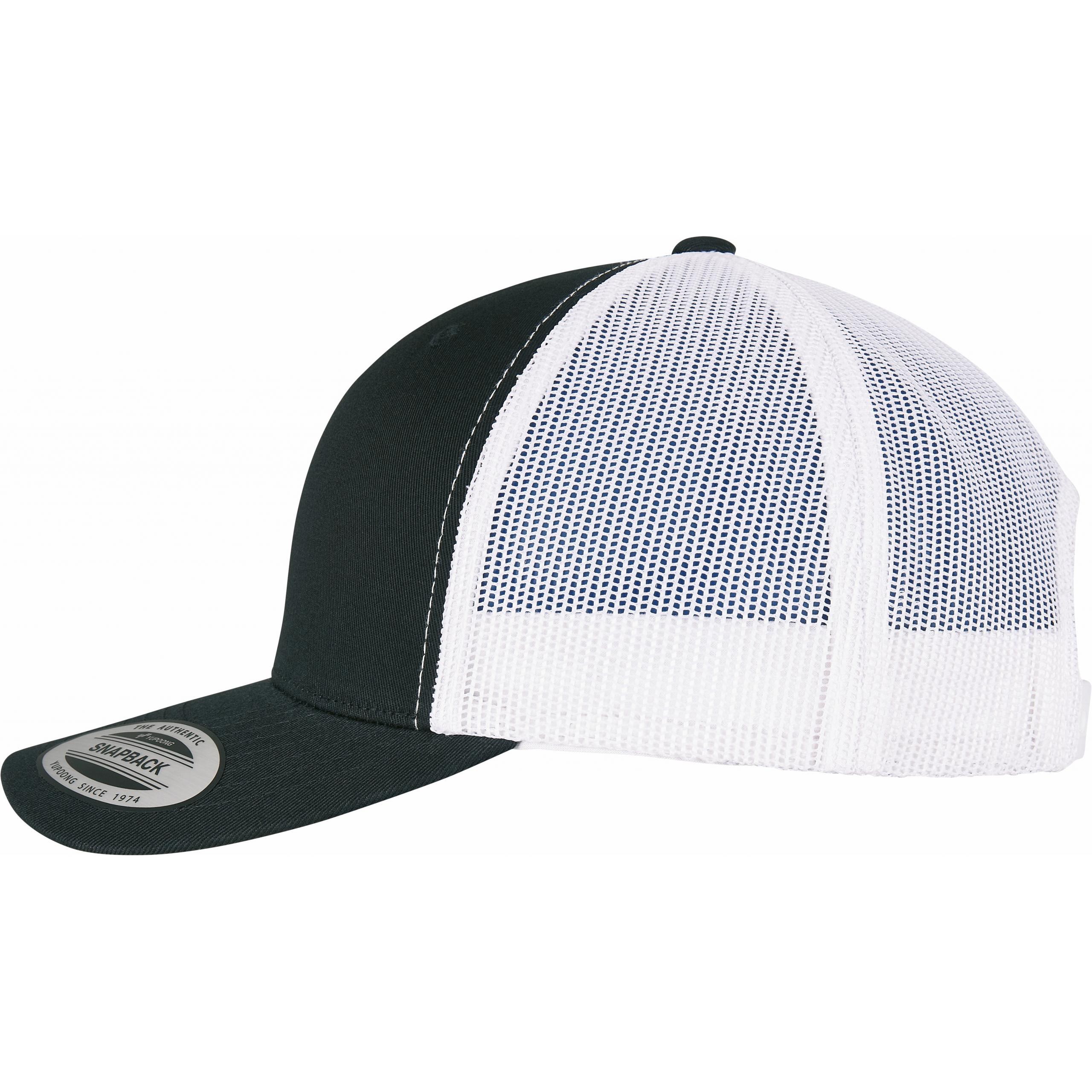 FLEXFIT - Casquette classic retro trucker - BLACK / WHITE - One Size