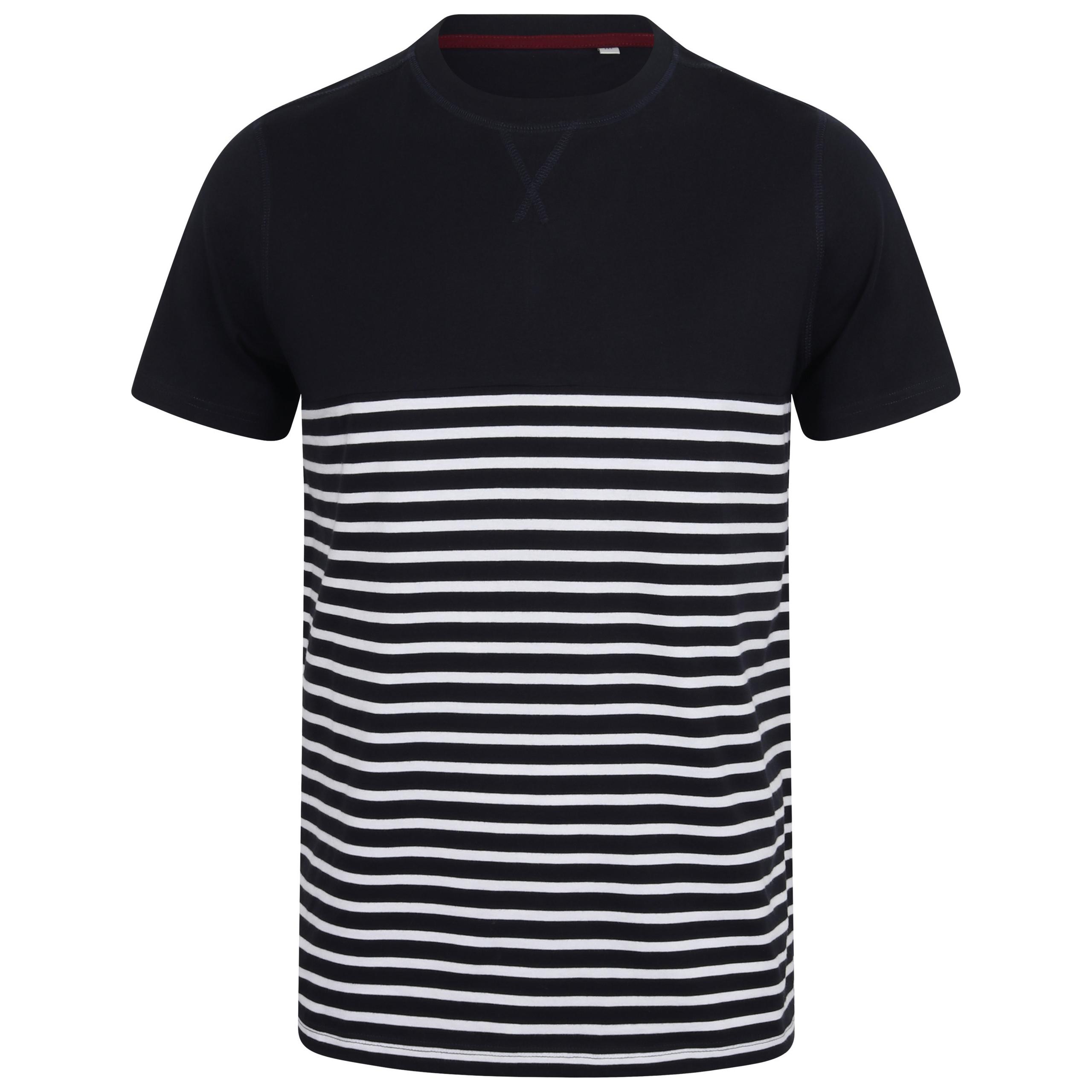 Front Row - T-SHIRT BRETON À MANCHES COURTES - Navy / White - XS