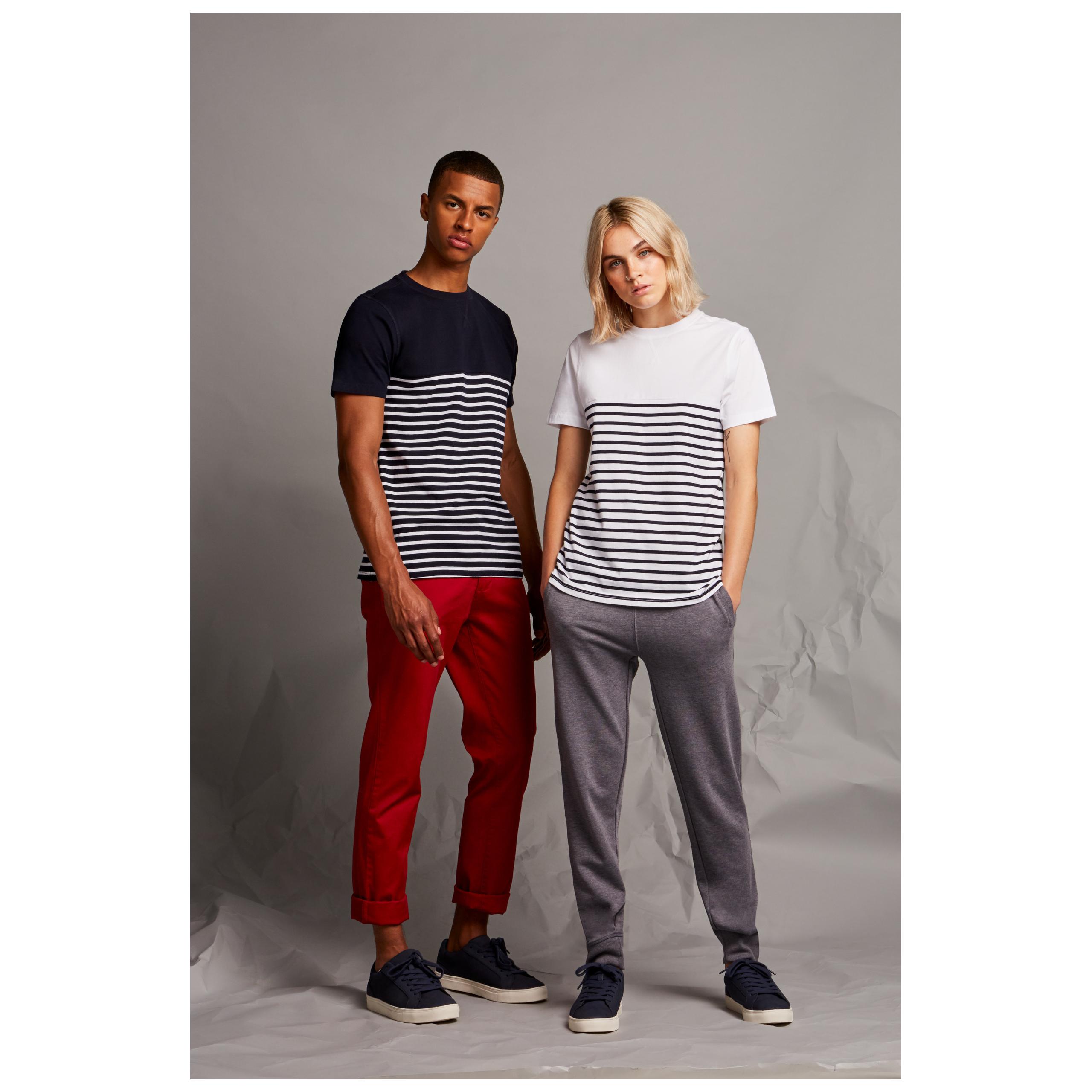 Front Row - T-SHIRT BRETON À MANCHES COURTES - Navy / White - XS