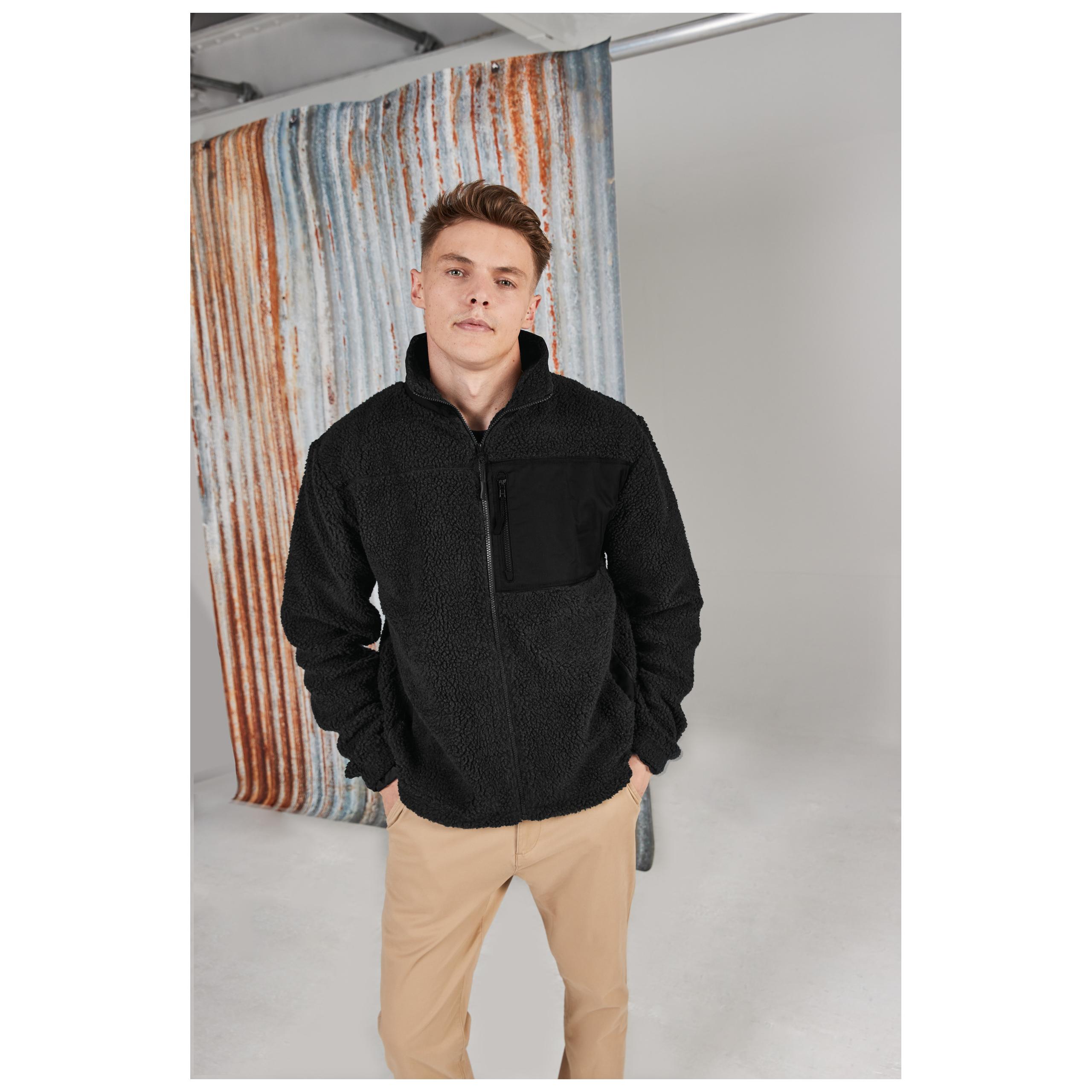 Front Row - Polaire sherpa recyclée - Black - XXL