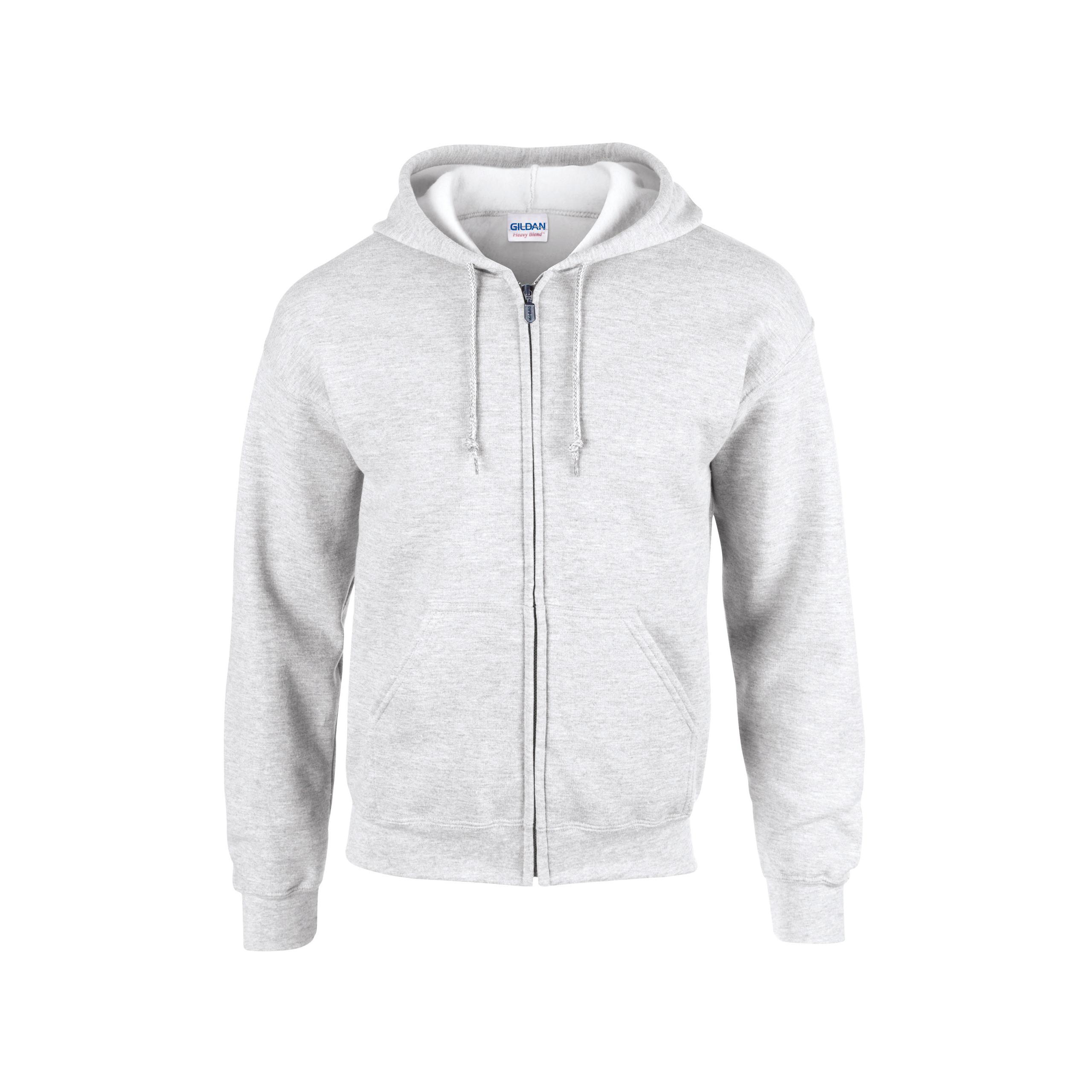 Gildan - SWEAT-SHIRT HOMME ZIPPÉ CAPUCHE HEAVY BLEND™ - Ash - S