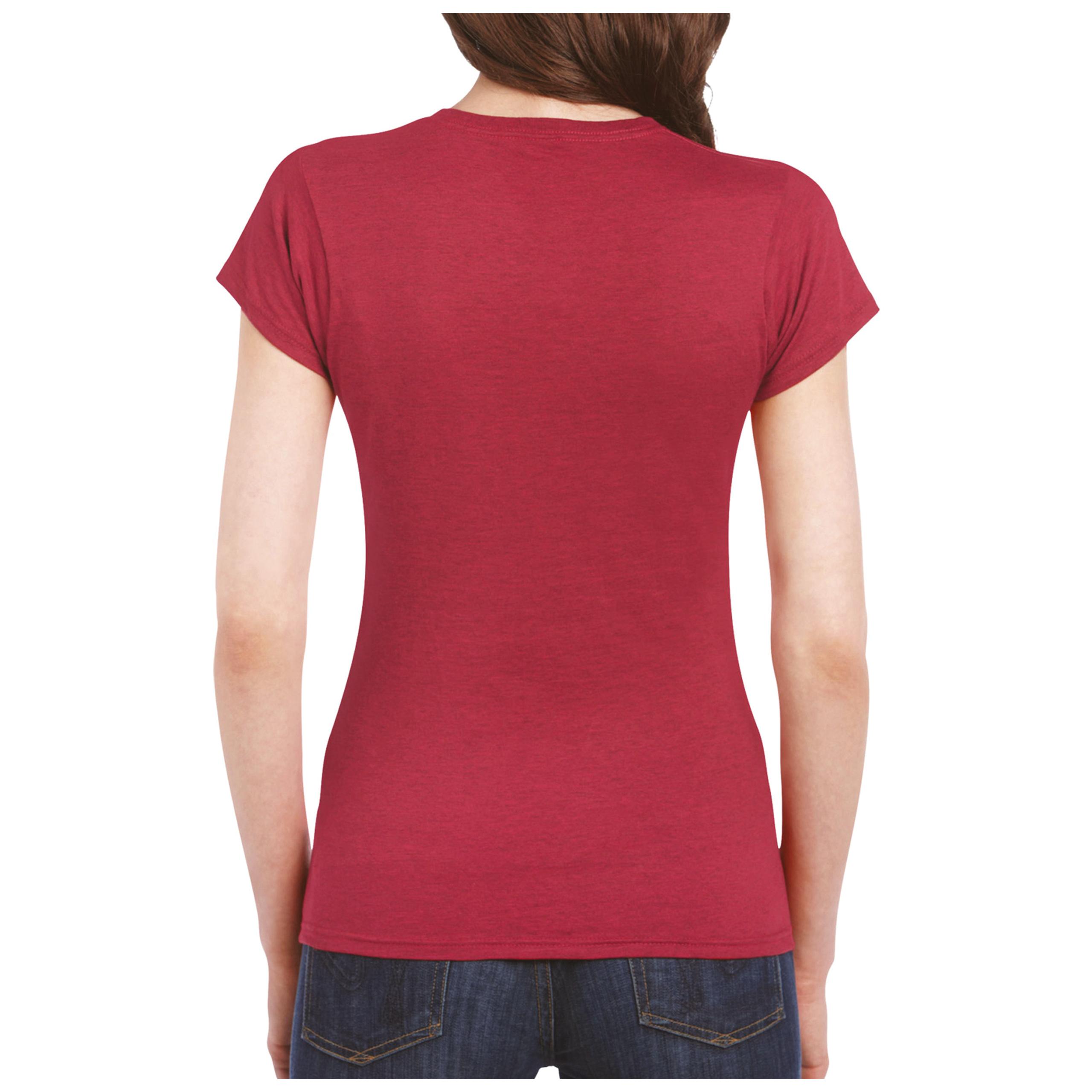 Gildan - T-SHIRT FEMME COL ROND SOFTSTYLE - Antique Cherry Red - S