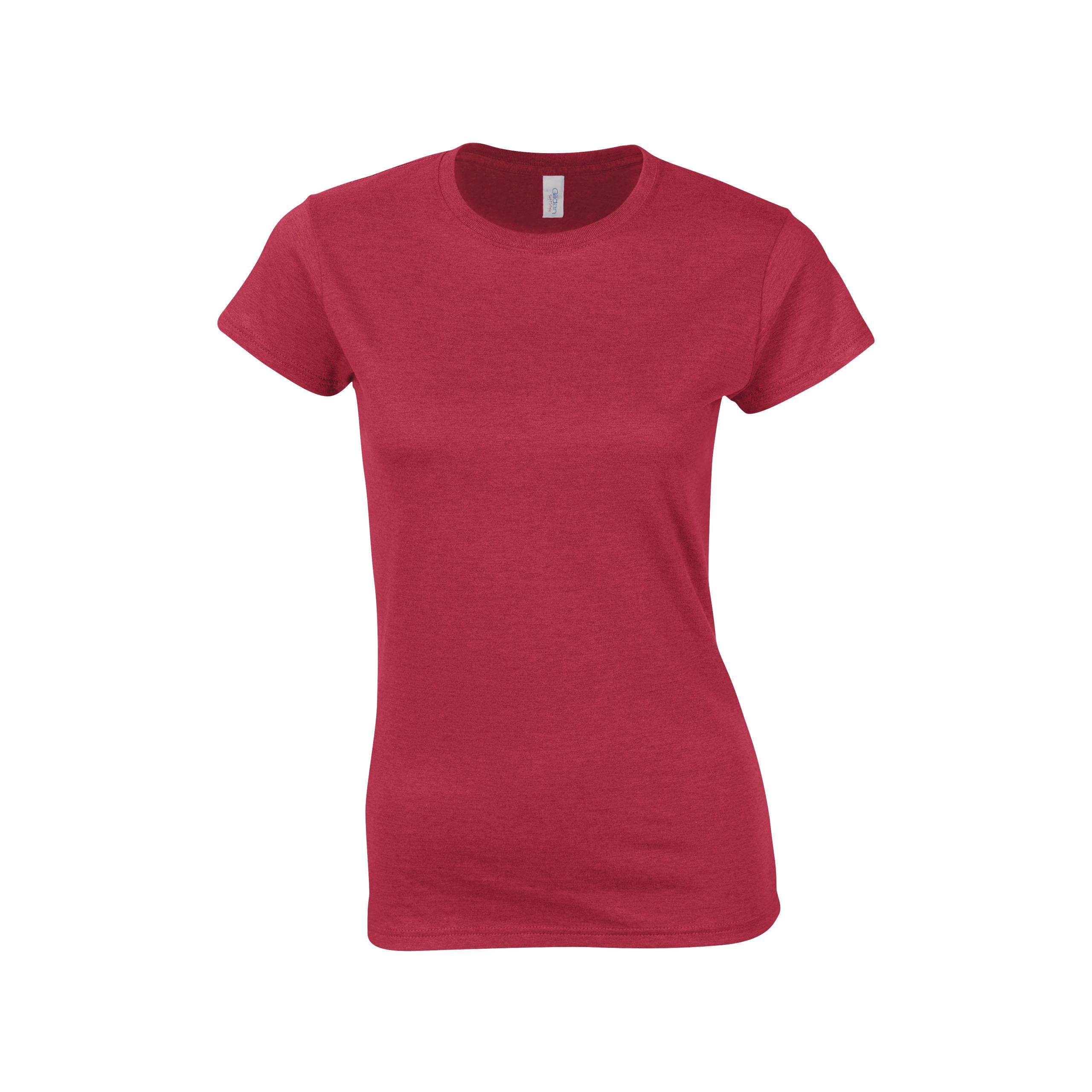 Gildan - T-SHIRT FEMME COL ROND SOFTSTYLE - Antique Cherry Red - S