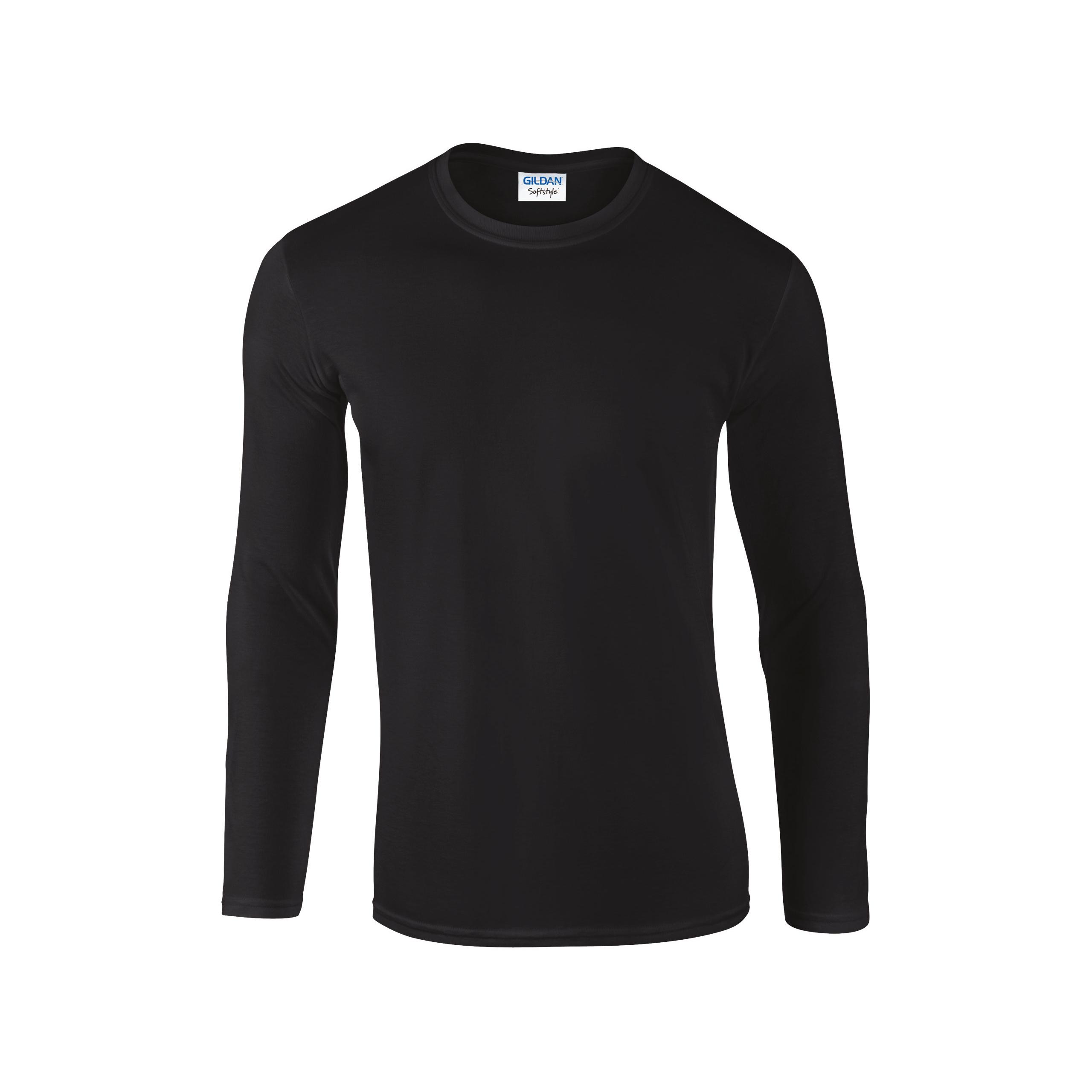 Gildan - T-SHIRT HOMME MANCHES LONGUES SOFTSTYLE - Black - S