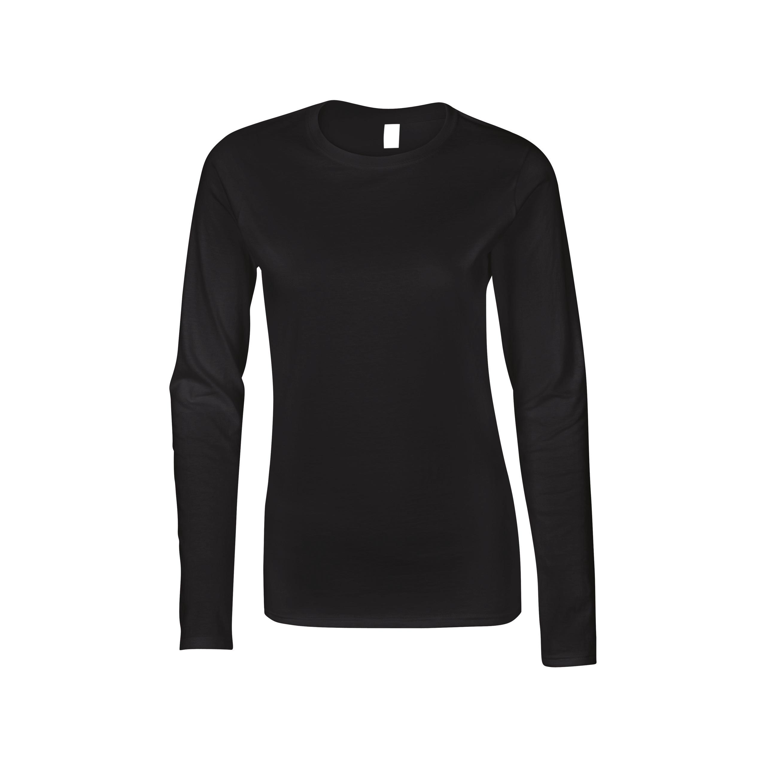 Gildan - T-SHIRT FEMME MANCHES LONGUES SOFTSTYLE - Black - S