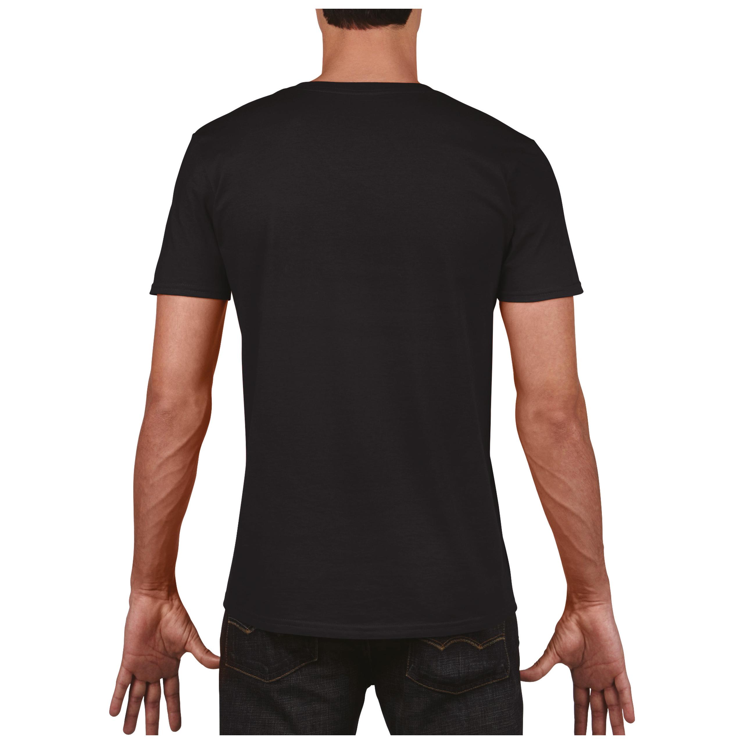 Gildan - T-SHIRT HOMME COL V SOFTSTYLE - Black - L