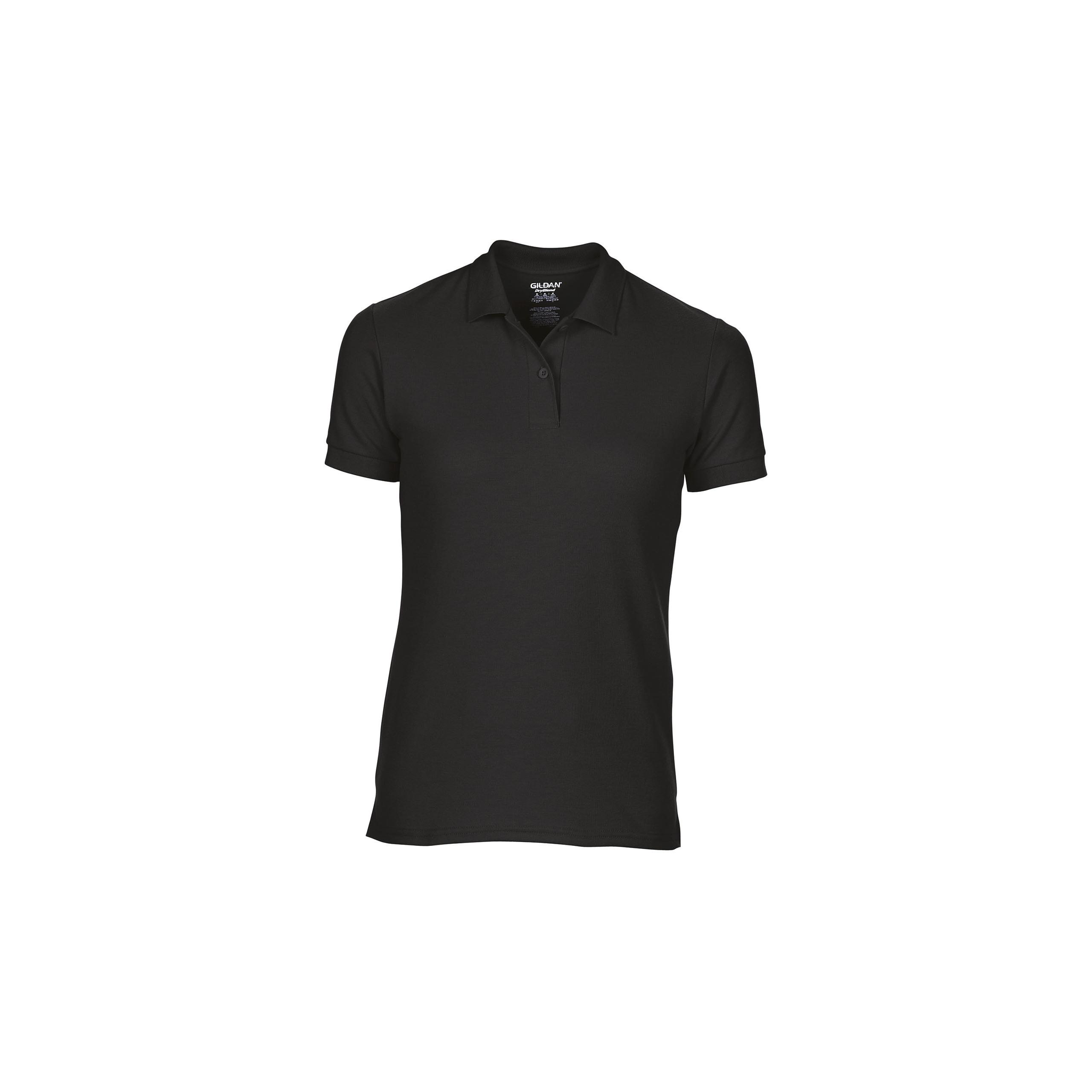 Gildan - POLO FEMME PIQUÉ DRYBLEND - Black - S