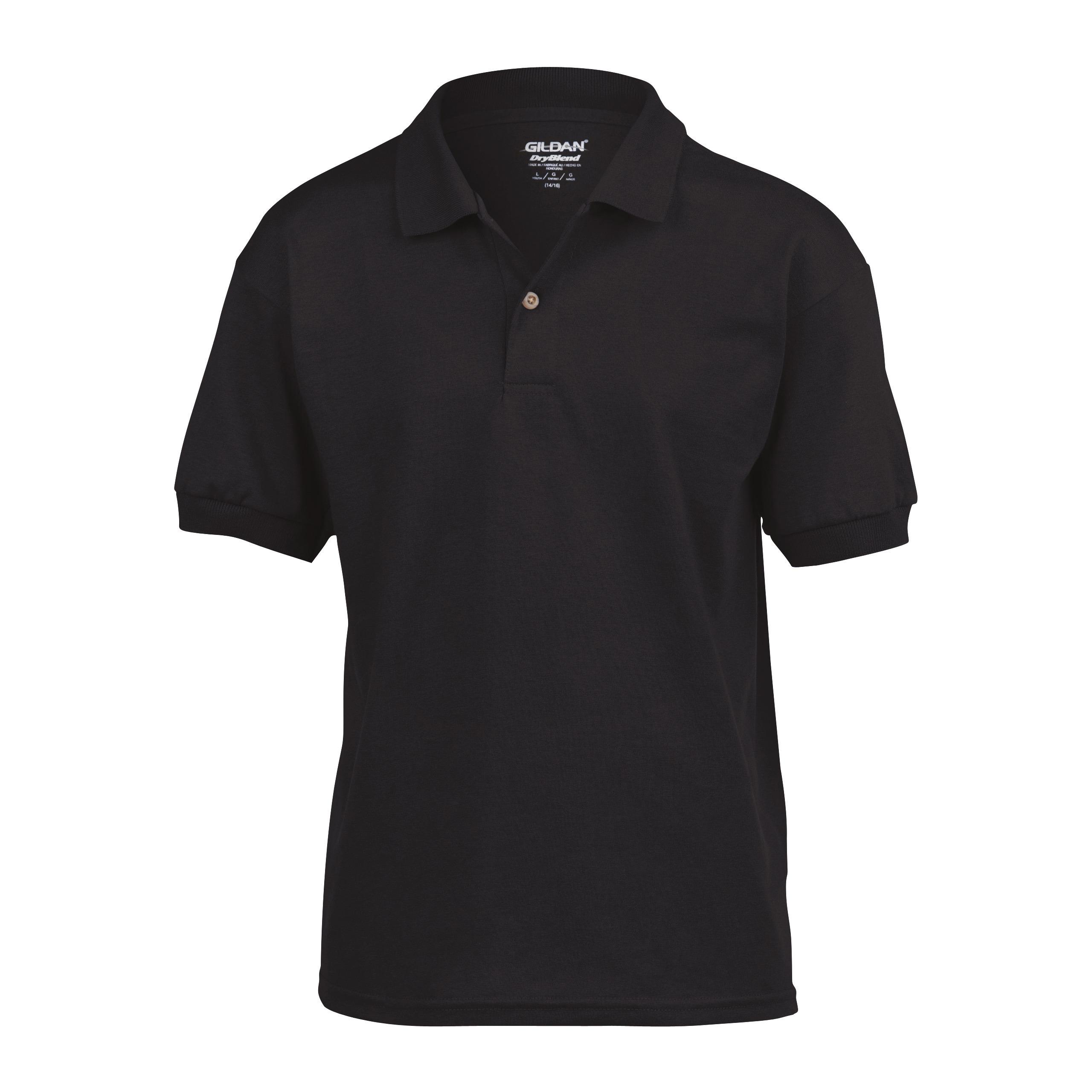 Gildan - POLO JERSEY DRYBLEND ENFANT - Black - 5/6 ans (S)