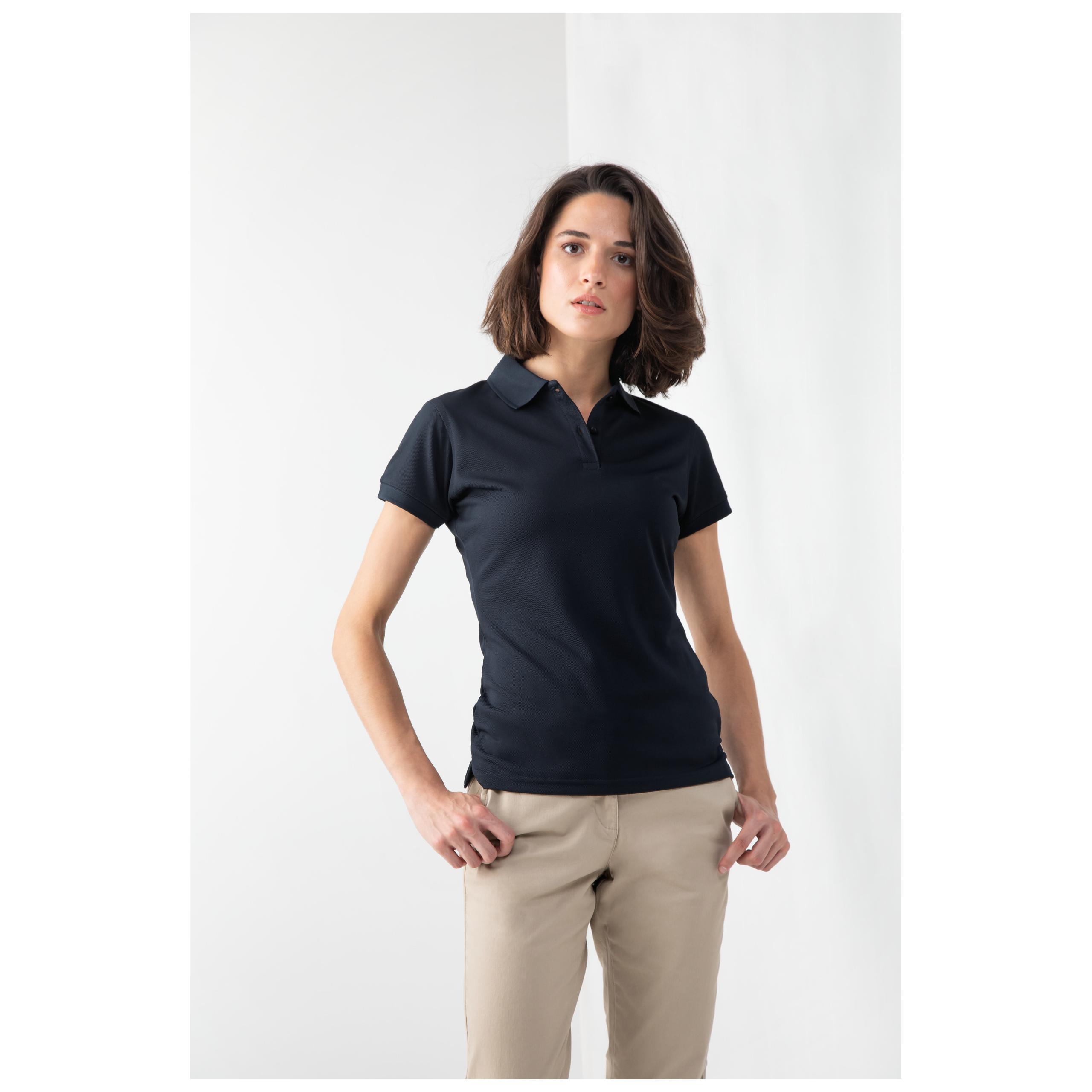 Henbury - POLO FEMME COOLPLUS - Black - XXL