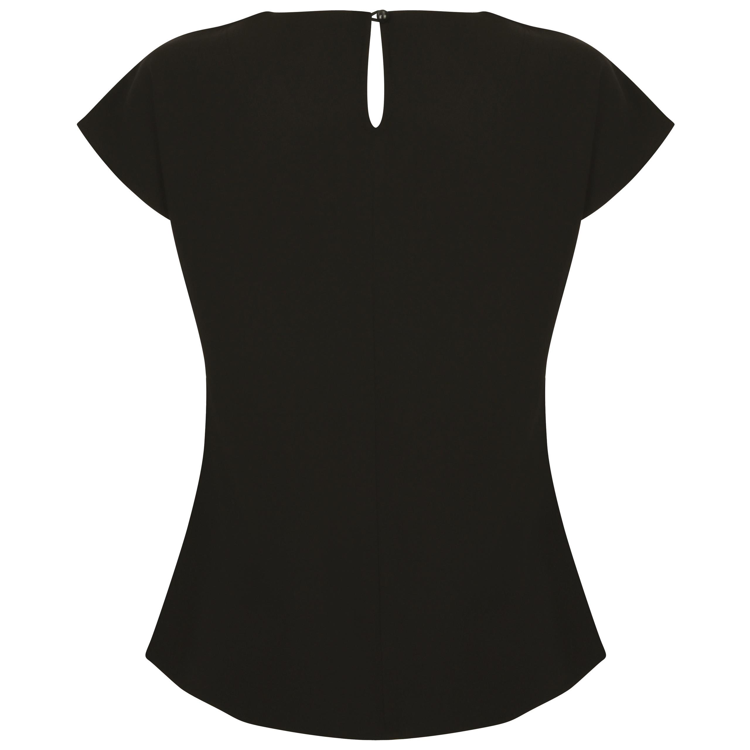 Henbury - Top col plissé femme - Black - 3XL