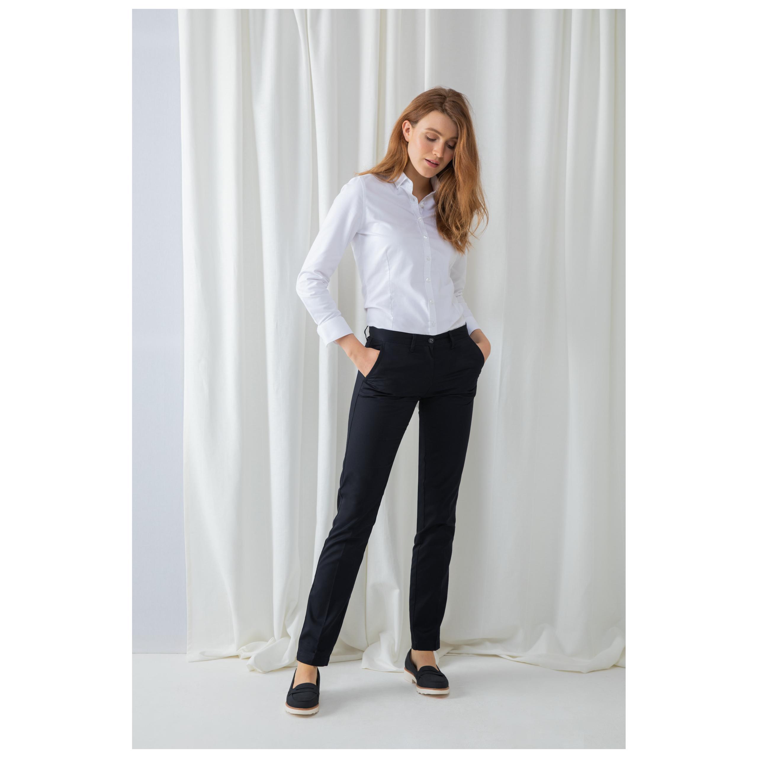 Henbury - PANTALON CHINO FEMME 65/35 - Black - 36 EU (8 UK)