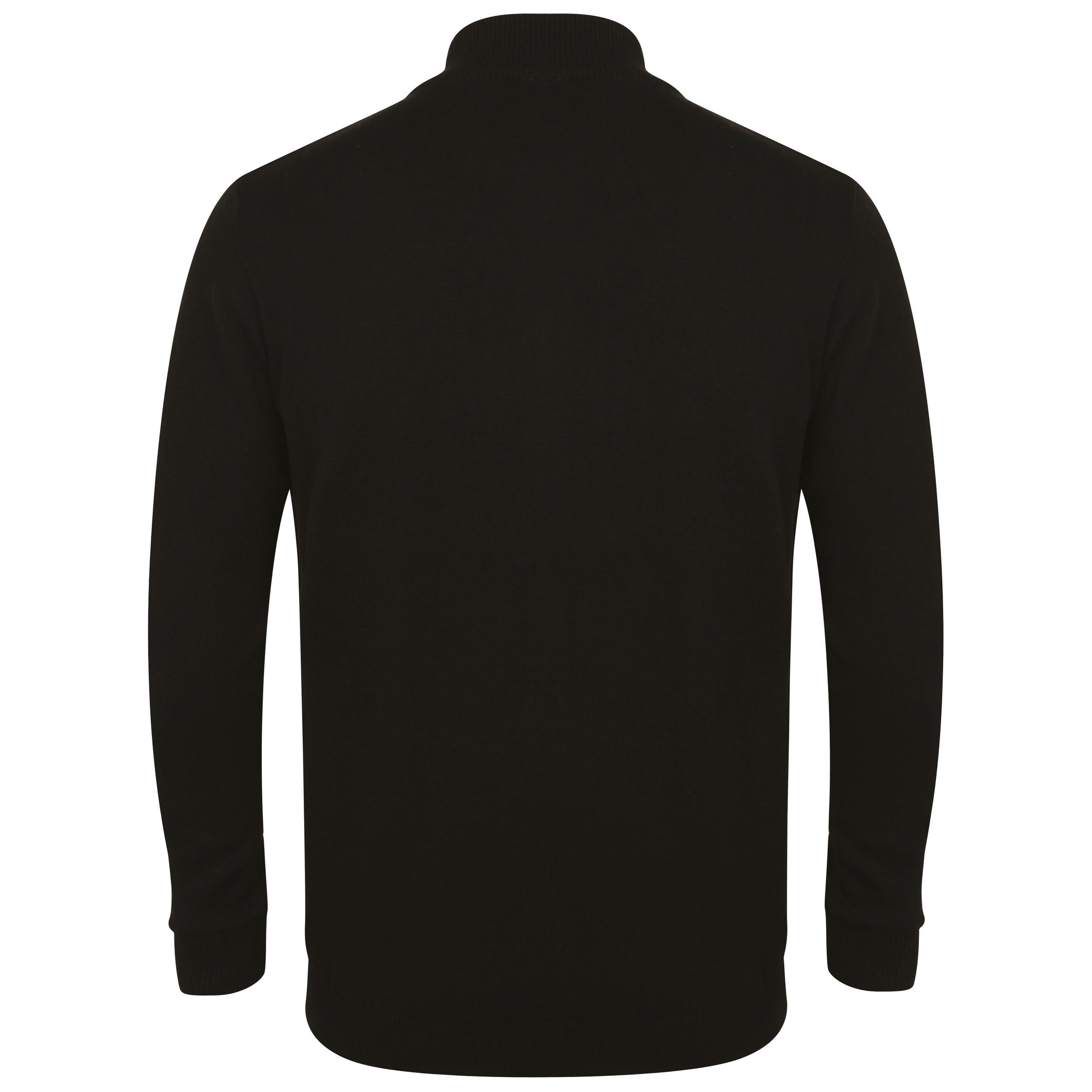 Henbury - Cardigan Col Bomber - Black - 3XL