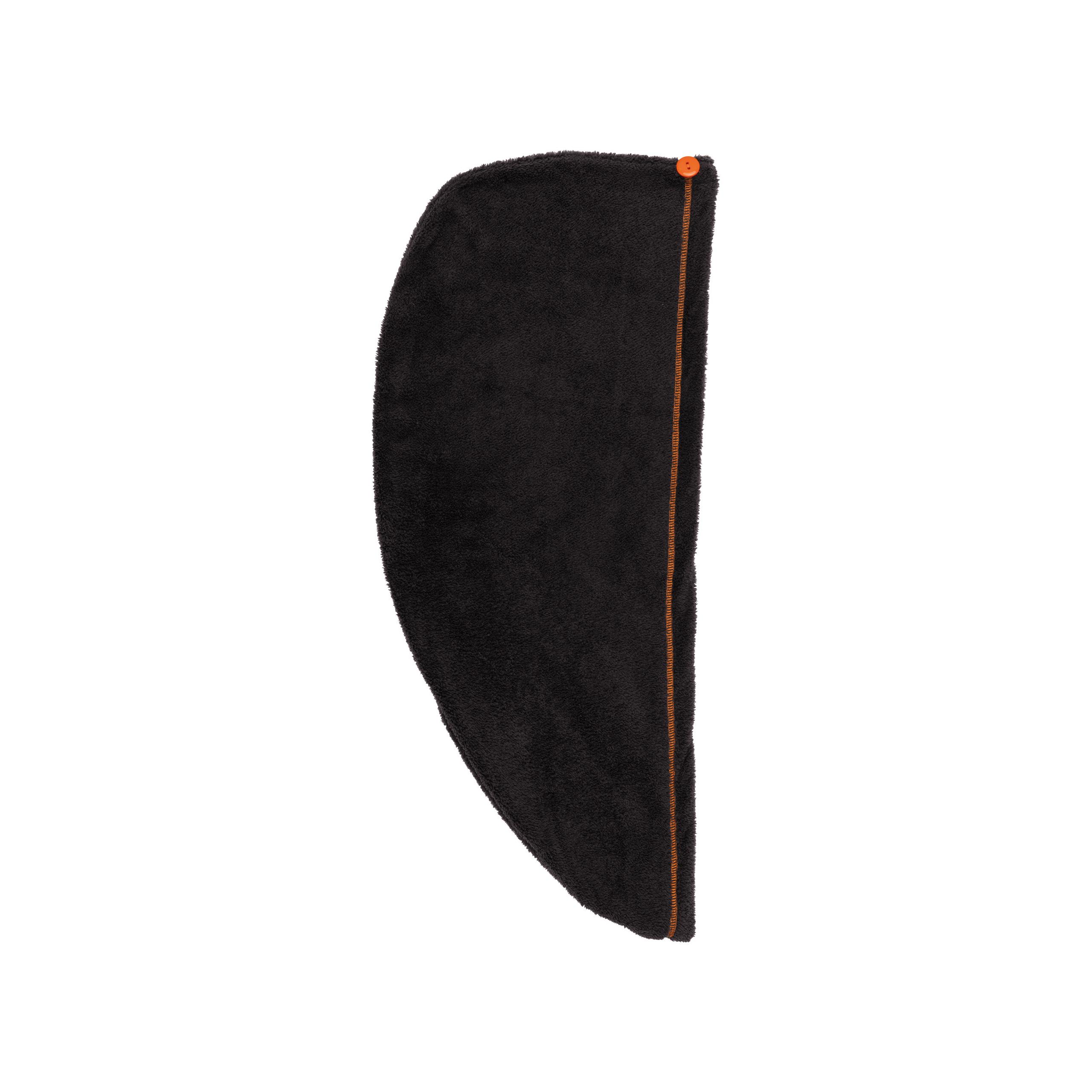 Kariban - Serviette "sèche-cheveux" microfibre ultra douce - Dark Grey / Orange - One Size