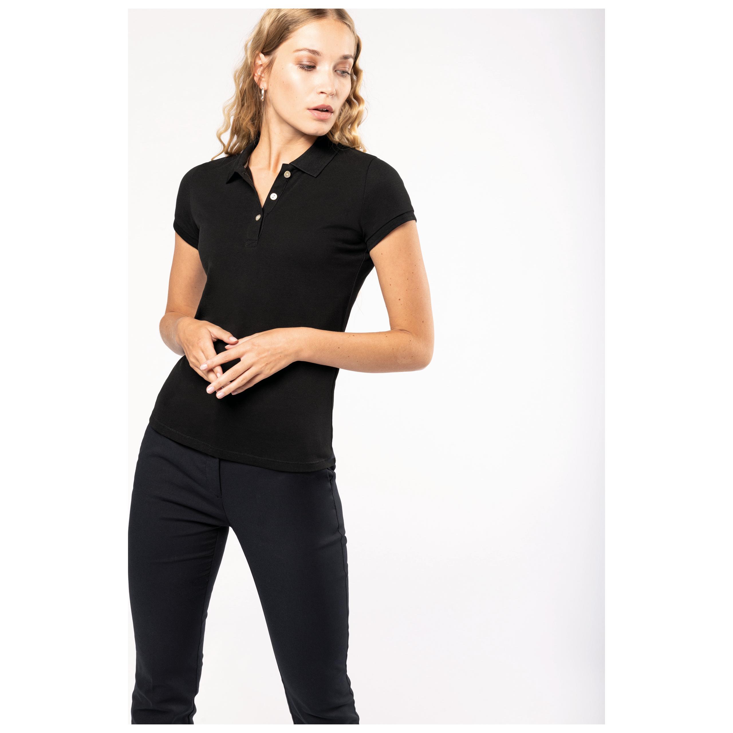 Kariban - Polo Supima® manches courtes femme - Black - XS