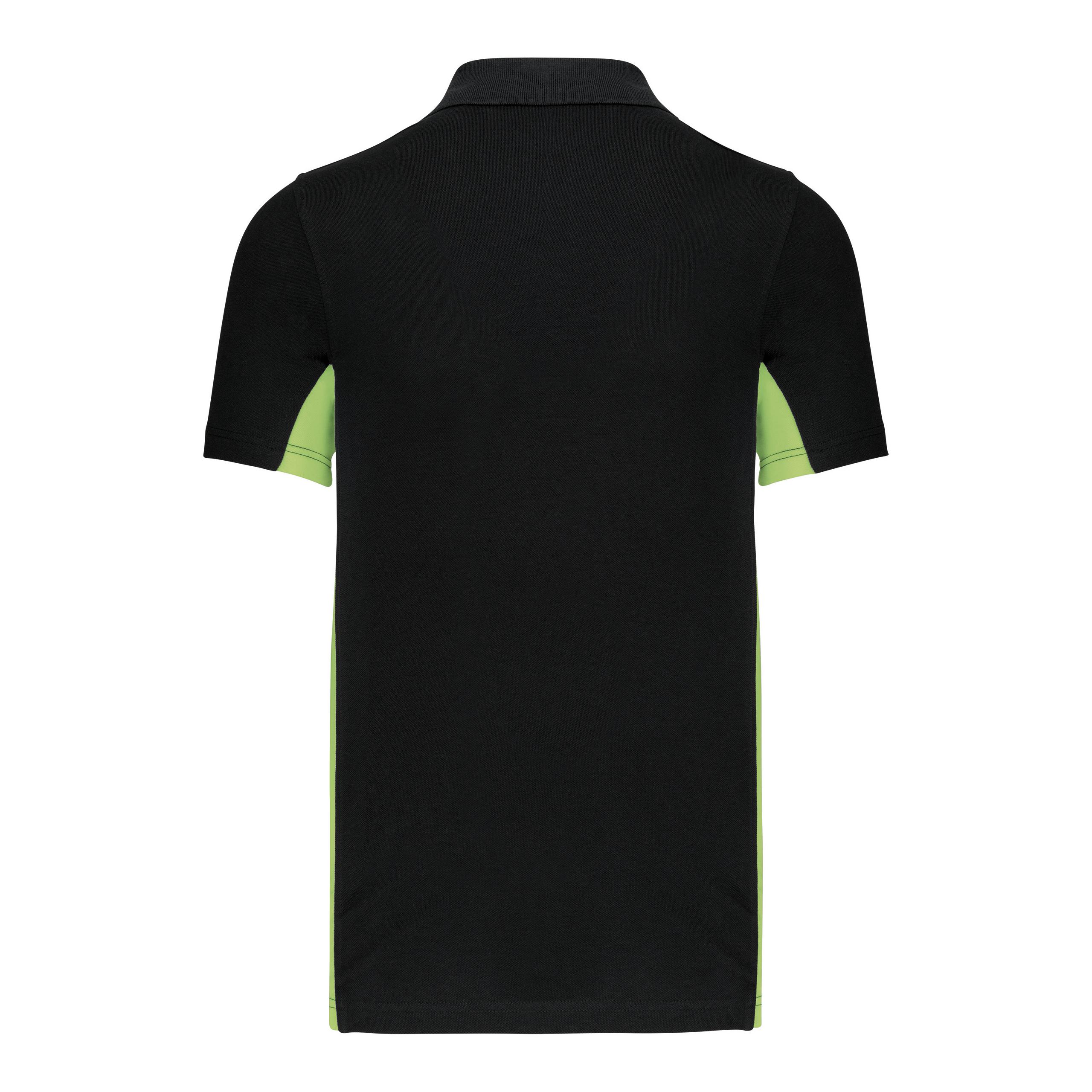 Kariban - Flag > polo bicolore manches courtes - Black / Lime - M