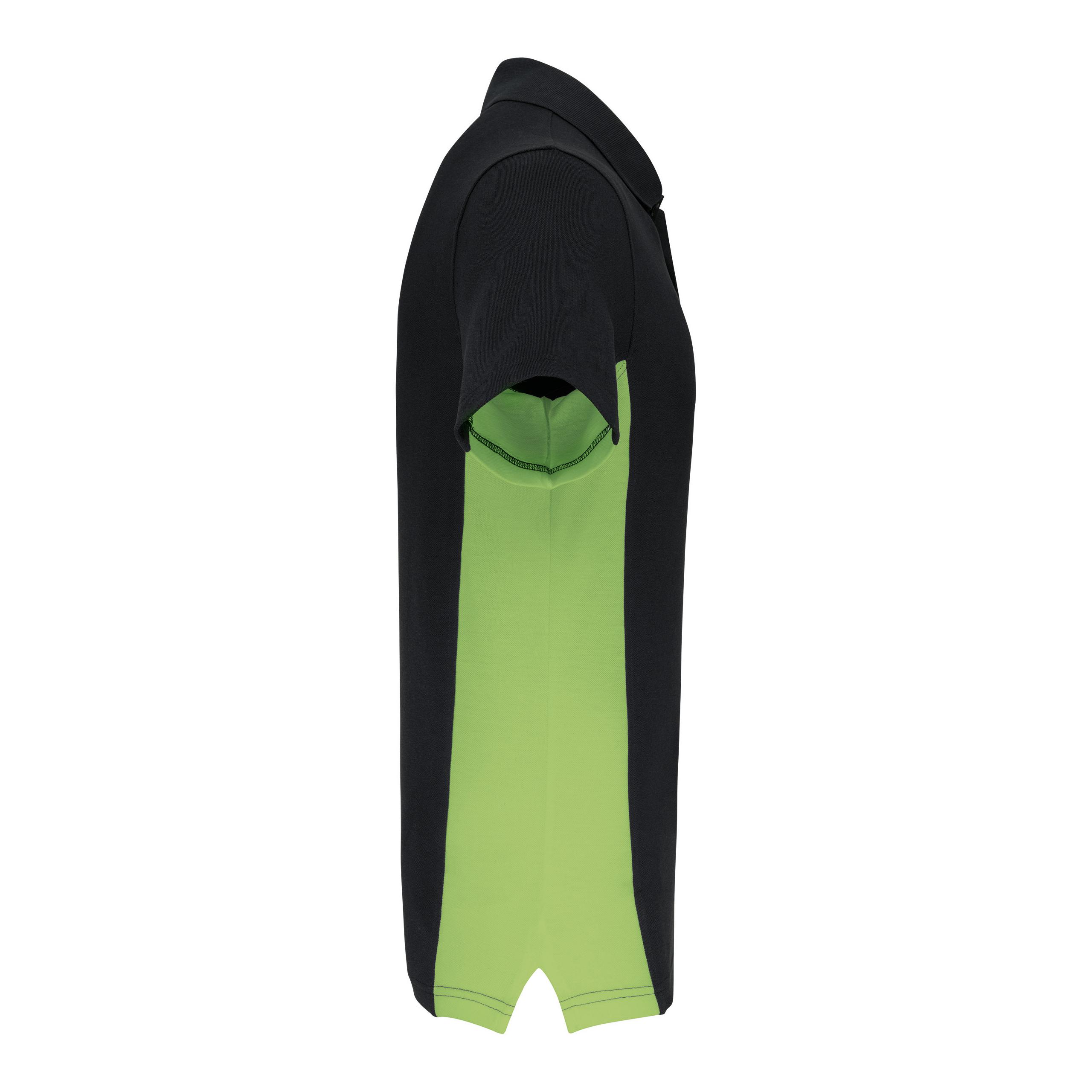 Kariban - Flag > polo bicolore manches courtes - Black / Lime - M