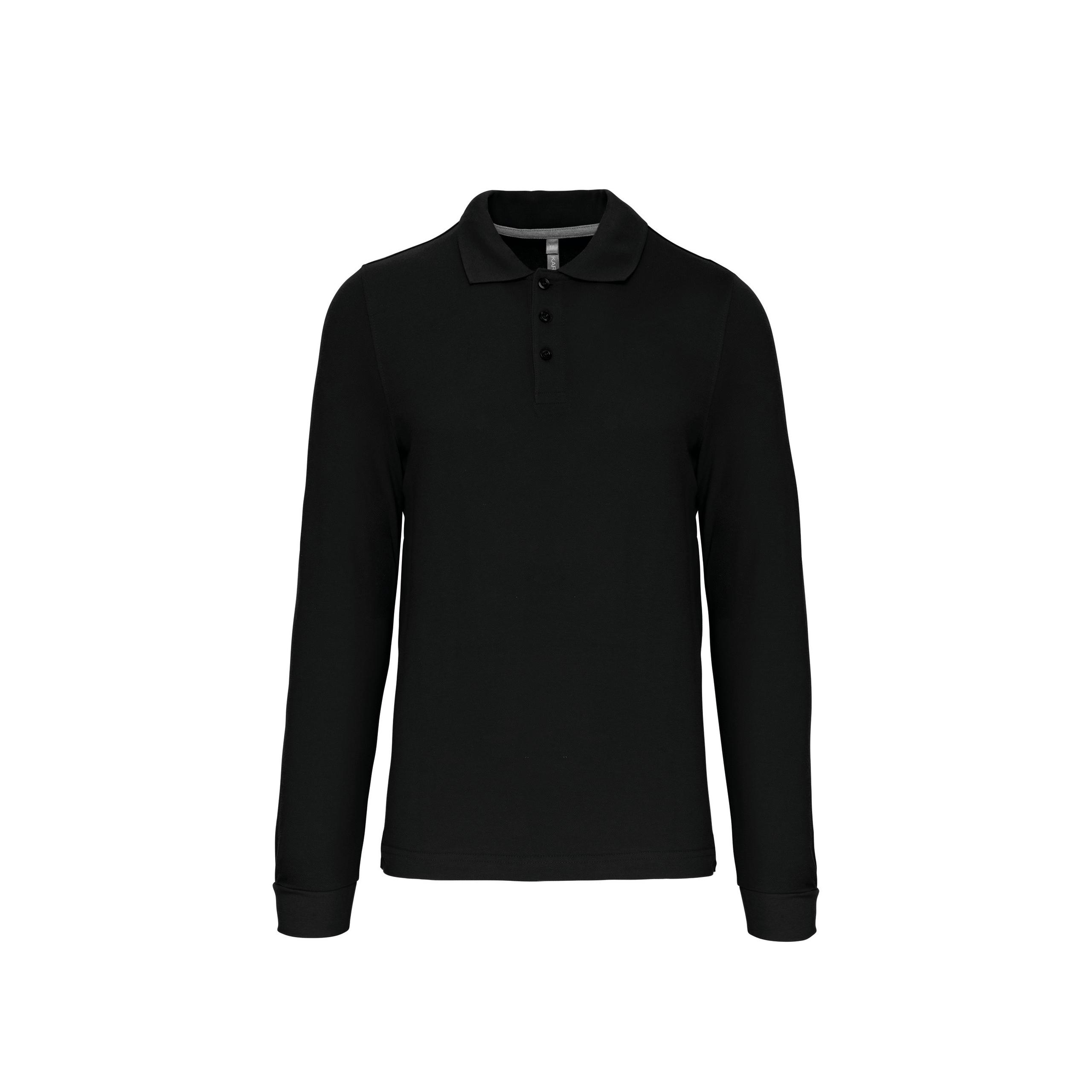 Kariban - Polo manches longues homme - Black - 3XL