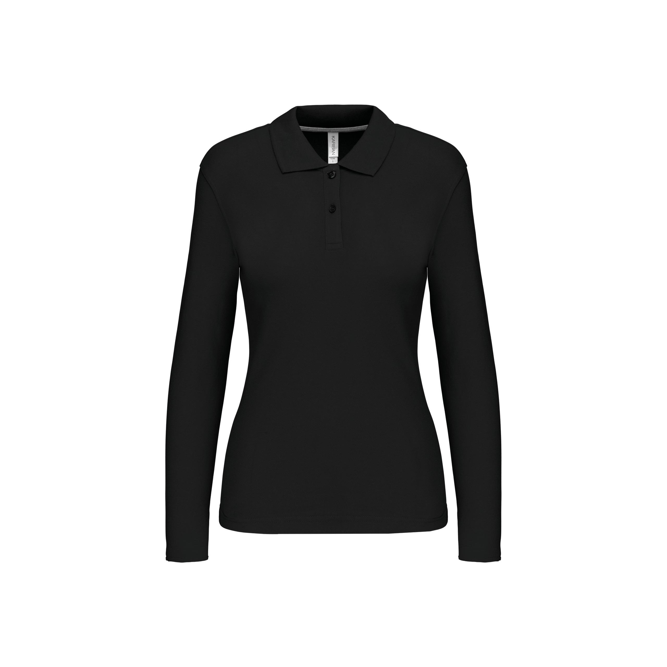 Kariban - Polo manches longues femme - Black - 3XL