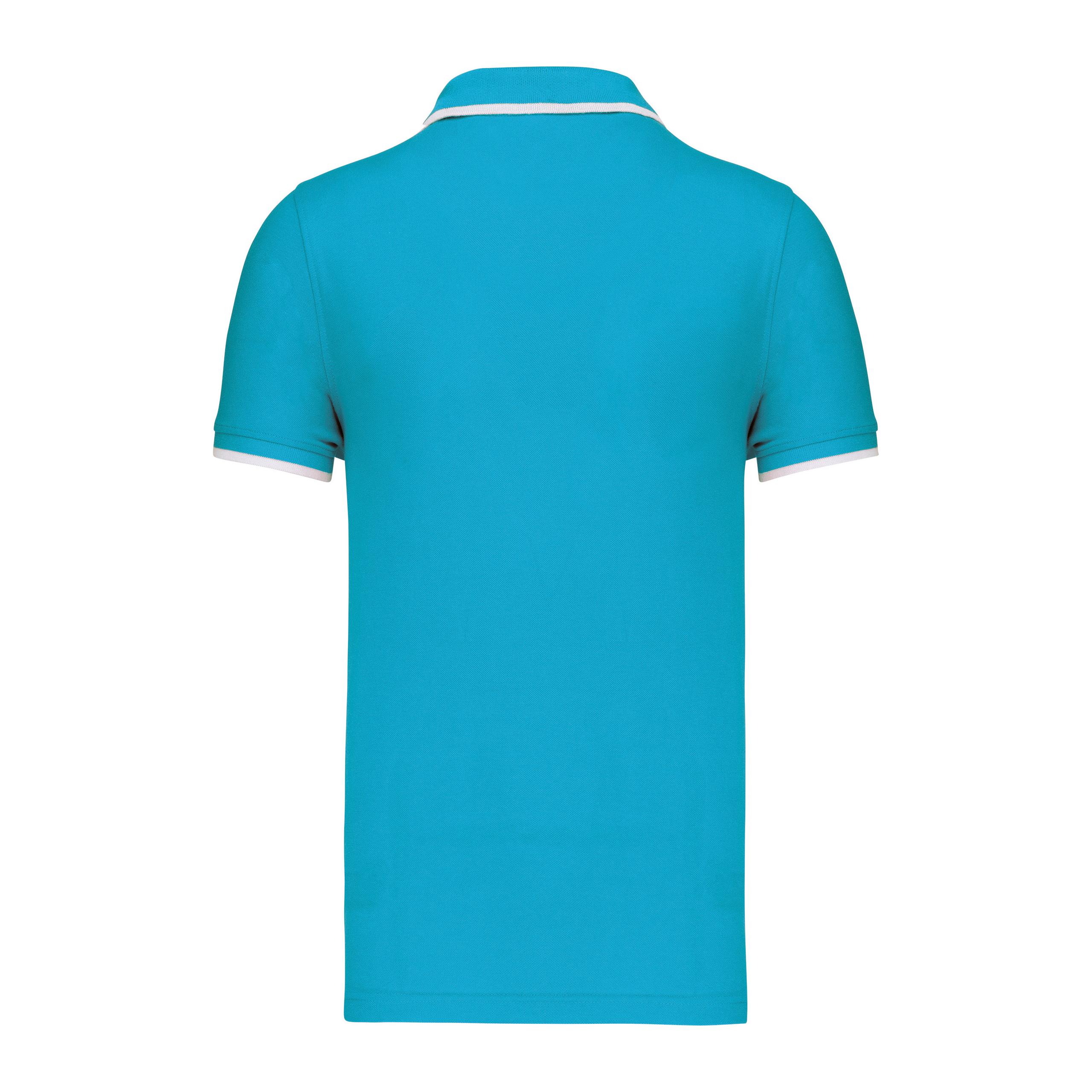 Kariban - Polo manches courtes - Light Turquoise / White / Navy - S